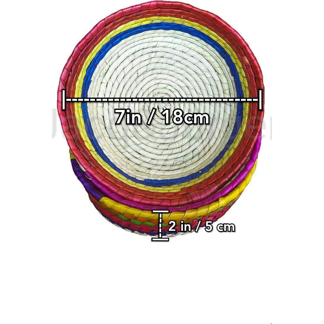 Cestas de Palma Medianas Jacq & Jürgen - 3 Piezas Multicolor