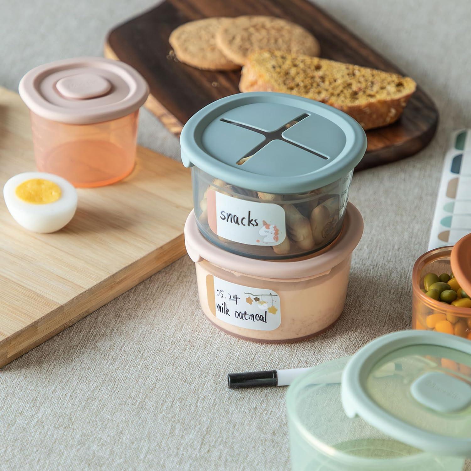 Contenedores de Comida para Bebés Moonkie 4oz y 8oz Silicona