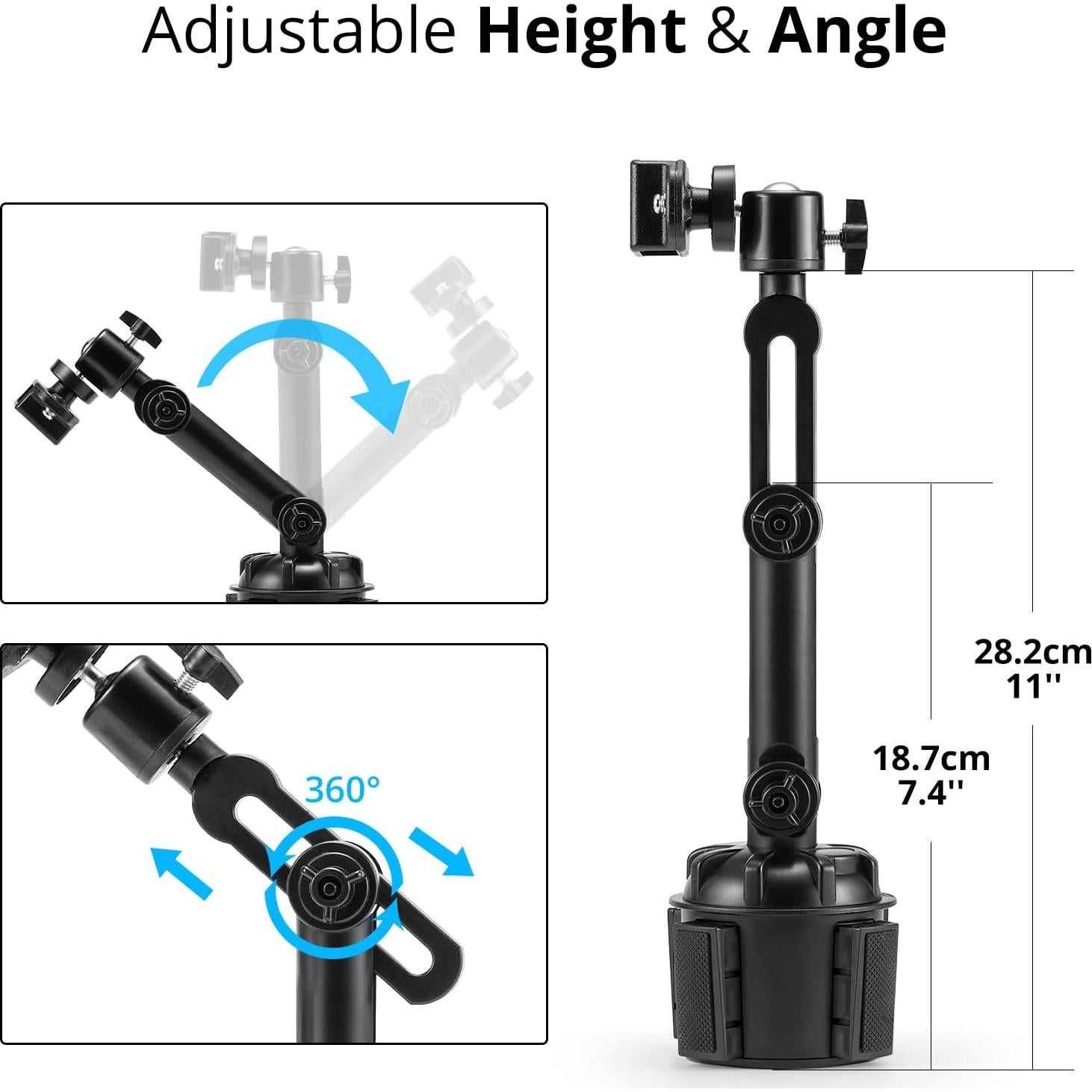 Soporte para Radio en Portavasos Radioddity RH1 Ajustable