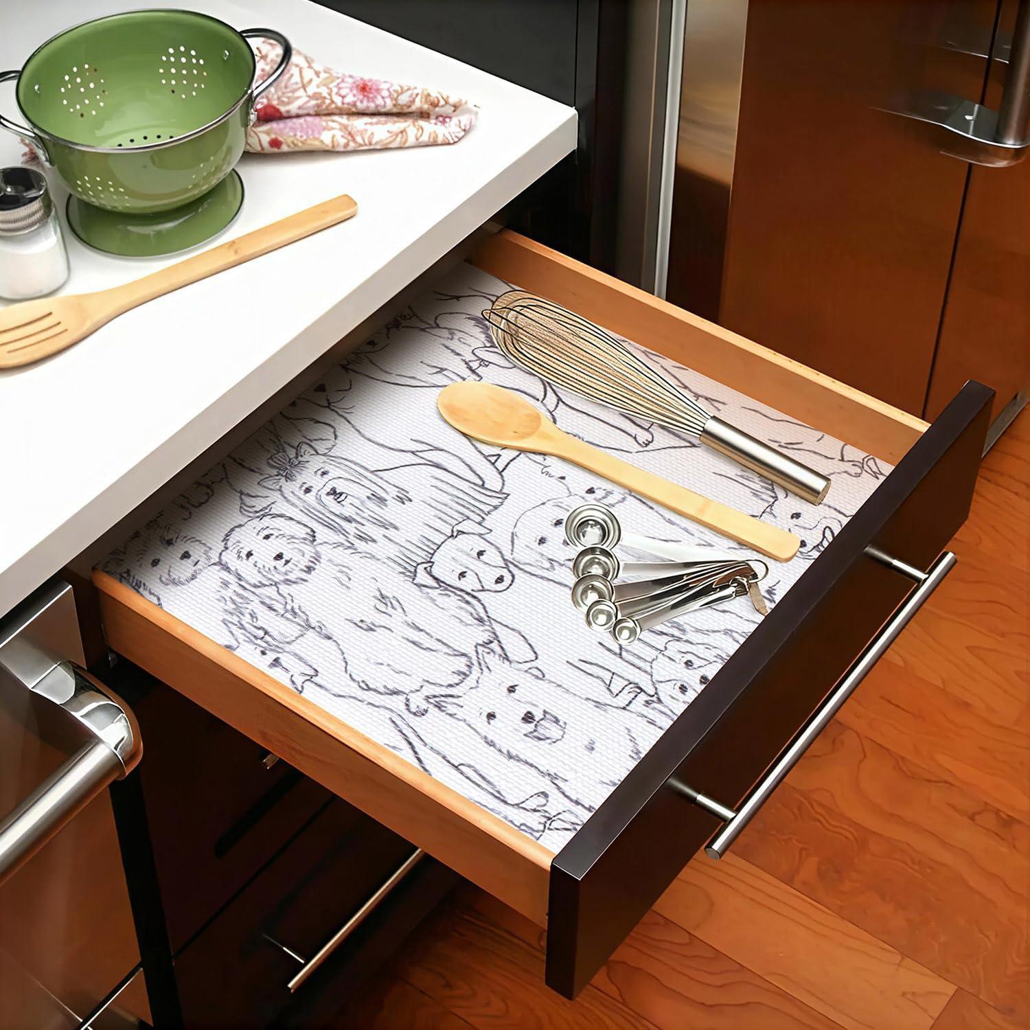 Forro de Estante Amiitay Antideslizante 30.48x300cm Negro