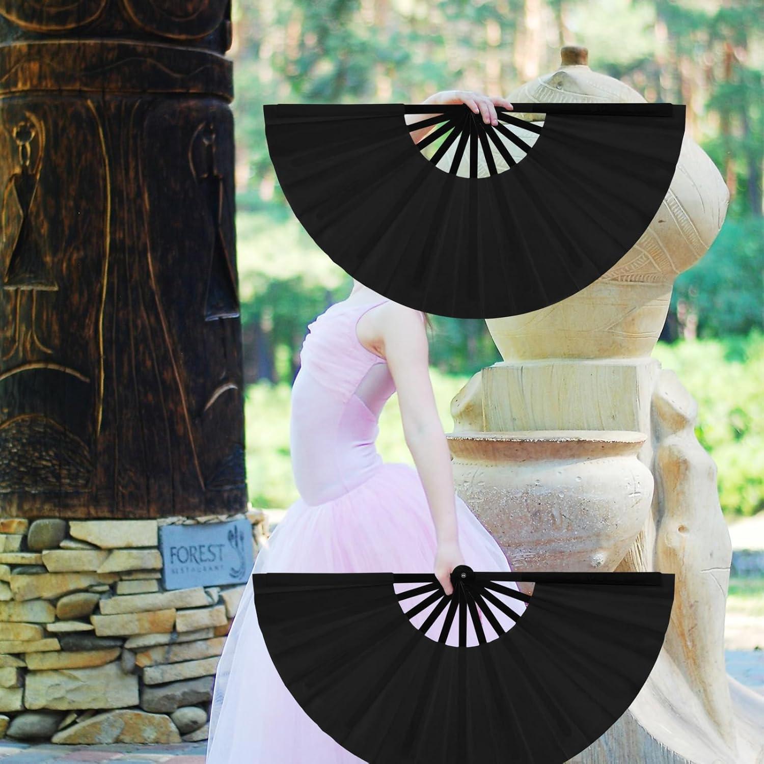 Ventilador Plegable WNWBFM Negro para Bailar en Línea