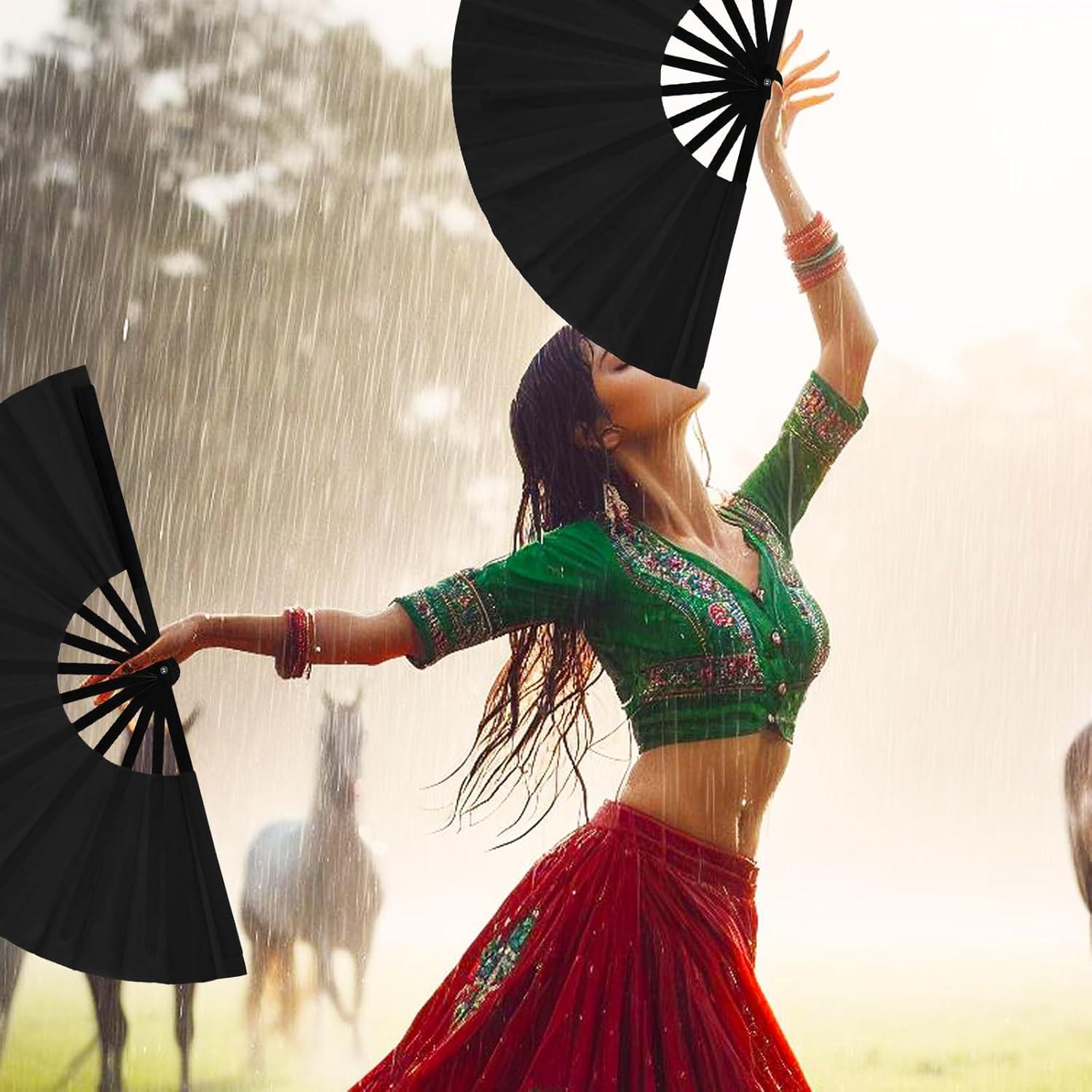 Ventilador Plegable WNWBFM Negro para Bailar en Línea