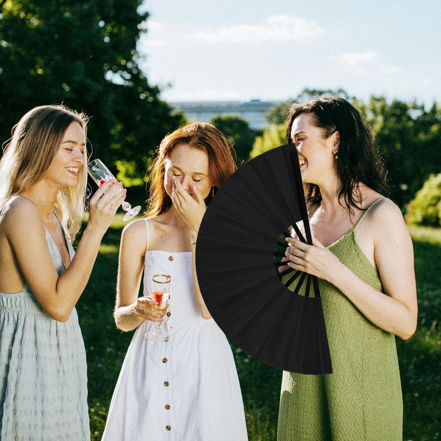 Ventilador Plegable WNWBFM Negro para Bailar en Línea