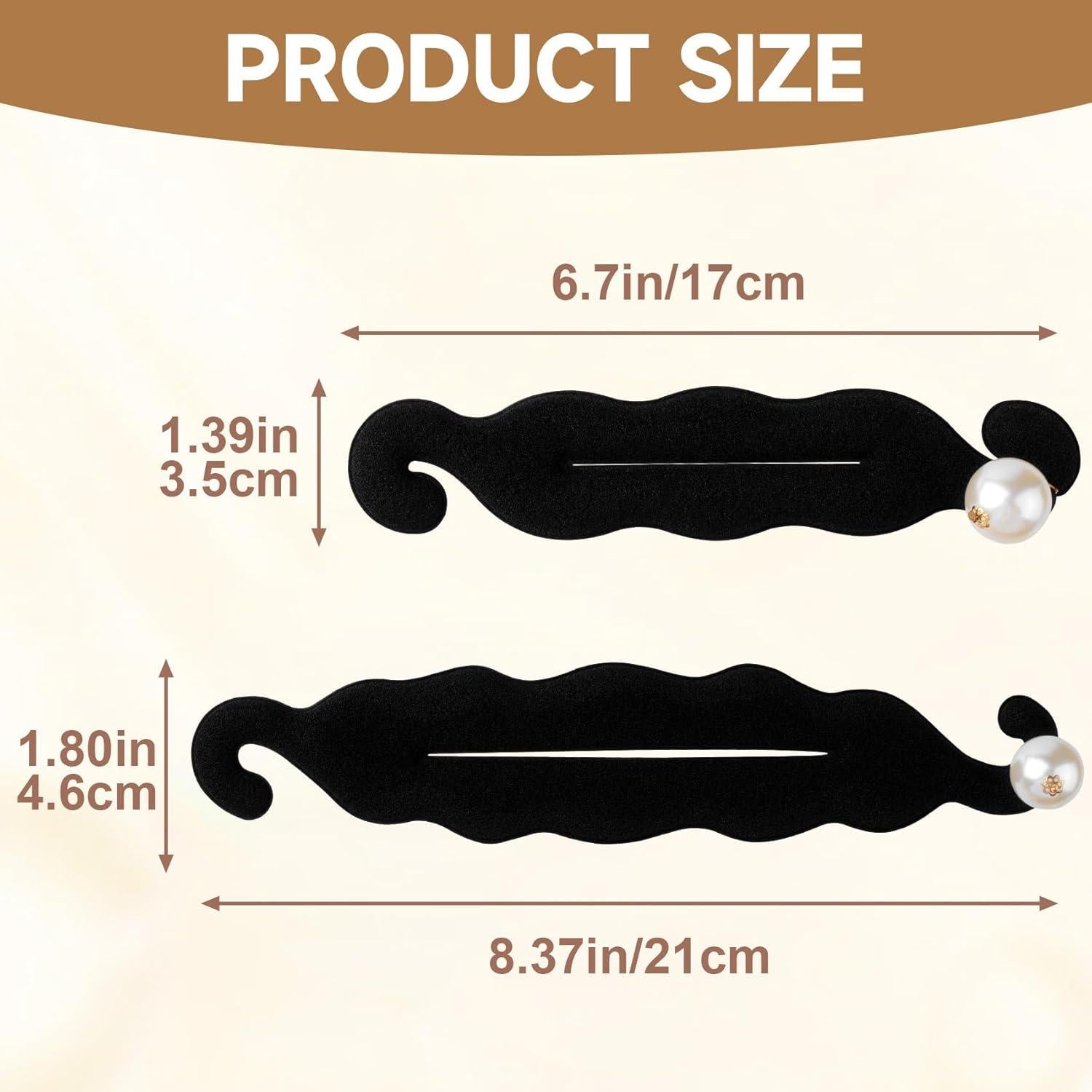 Hacedor de Moño Antideslizante Pndeyo 2 Piezas Negro