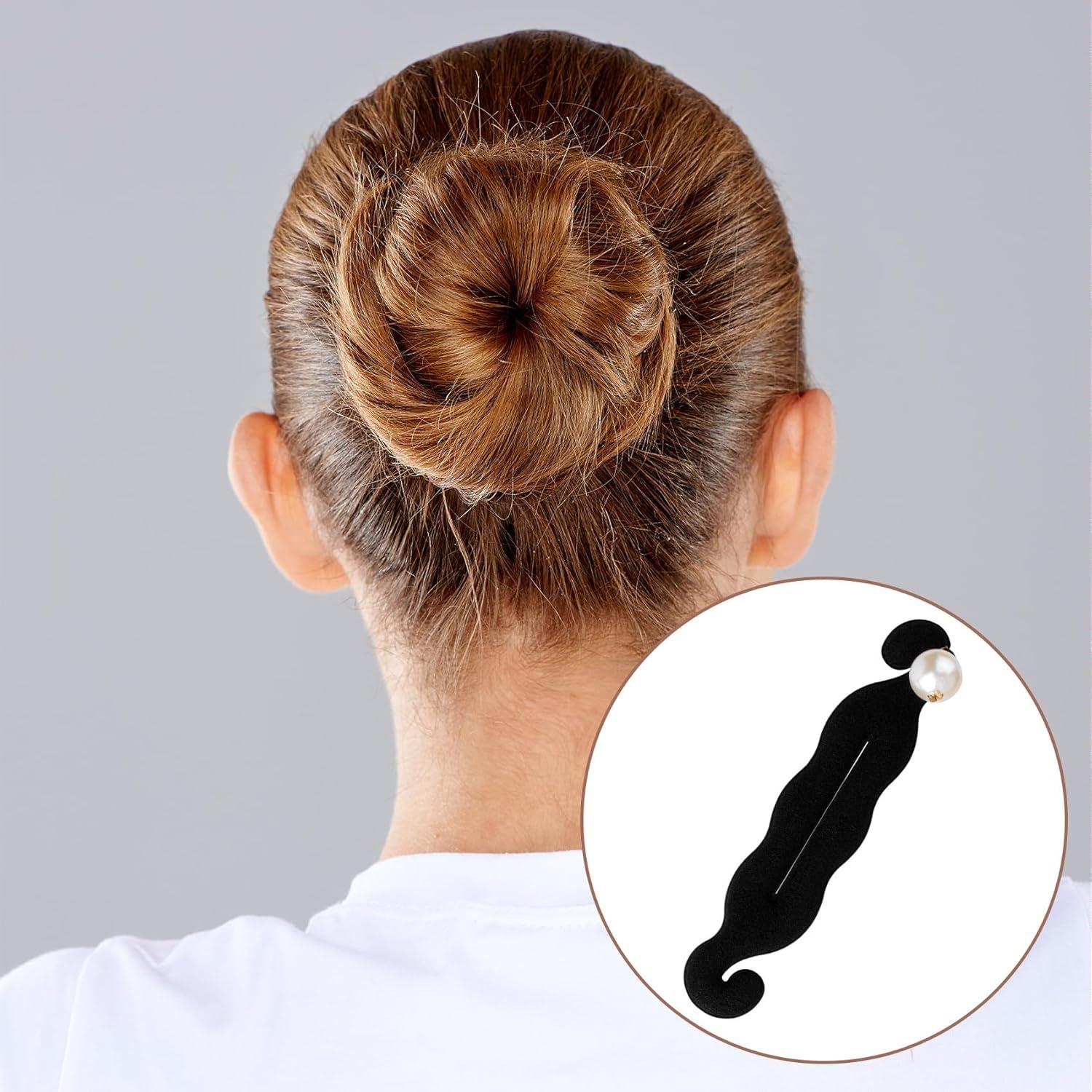 Hacedor de Moño Antideslizante Pndeyo 2 Piezas Negro