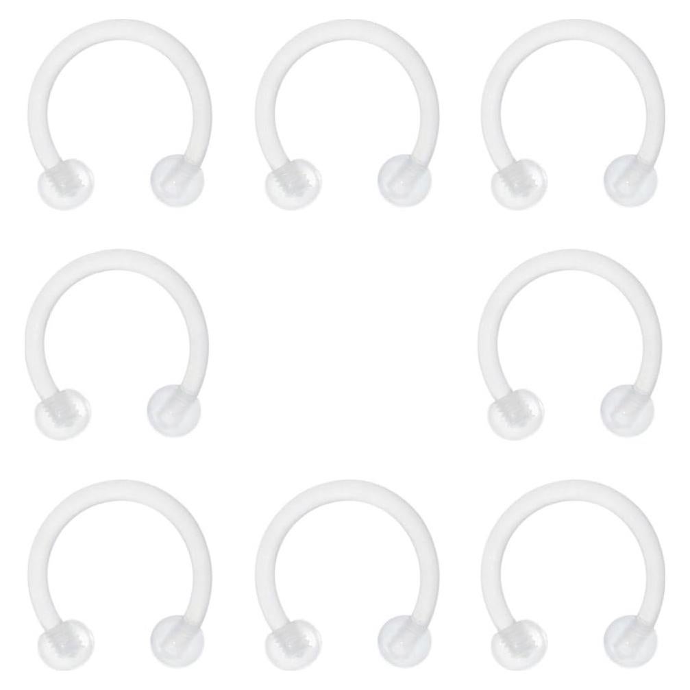 Anillos Retenedores Oasis Plus 8pcs 16G 8mm Bioflex Claro