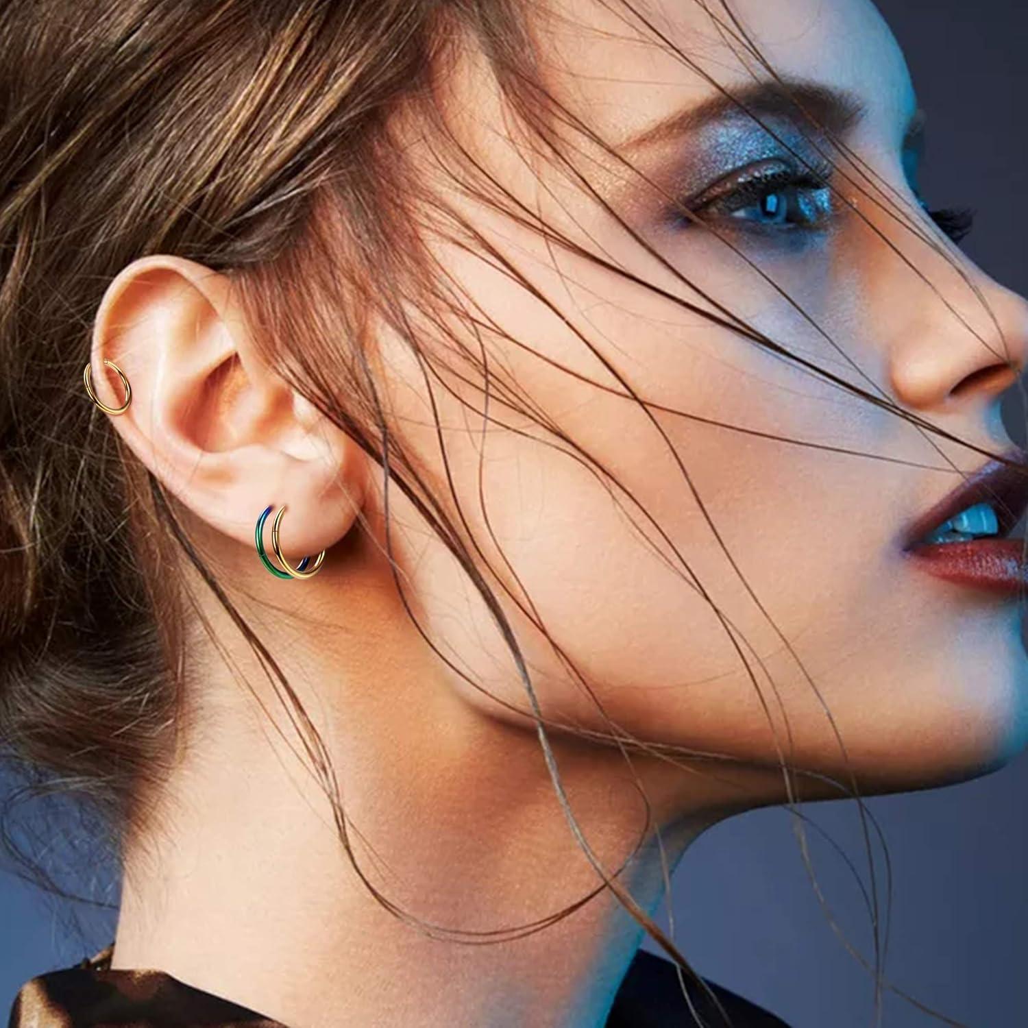 10 Aros de Septum Besteel Acero Quirúrgico 316L 8/10/12MM