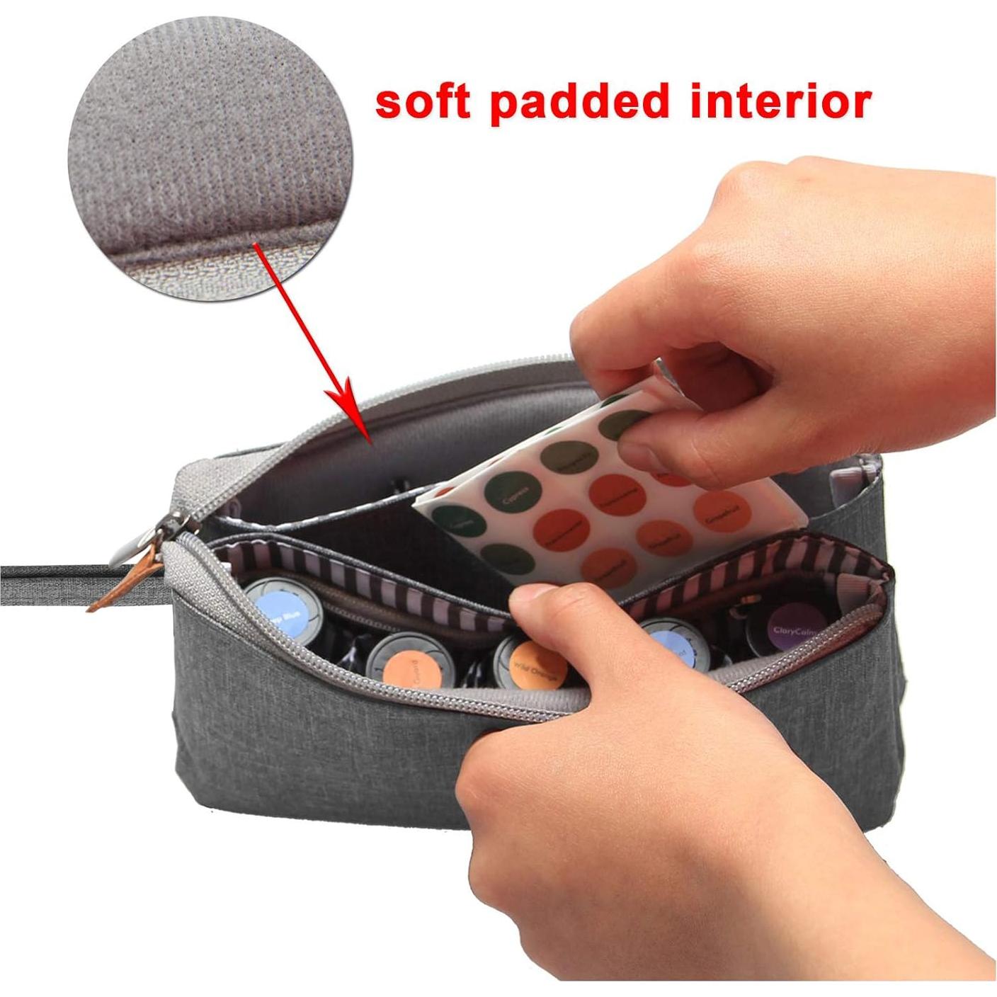 Bolsa Organizador de Aceite Esencial LUXJA - 9 Botellas Gris