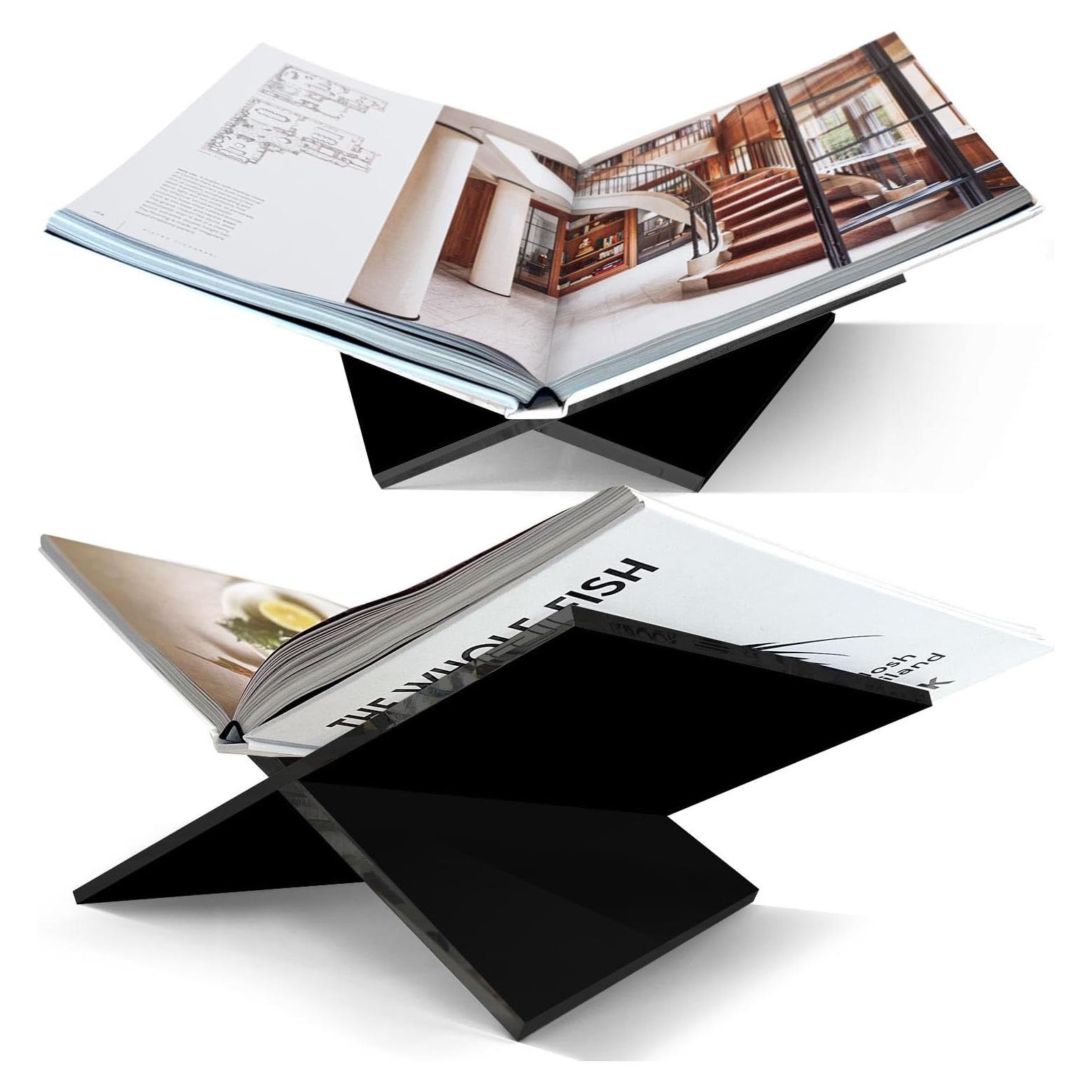 Soporte de Libros Acrílico Baseline IGR Grande Negro 32x24x14 cm