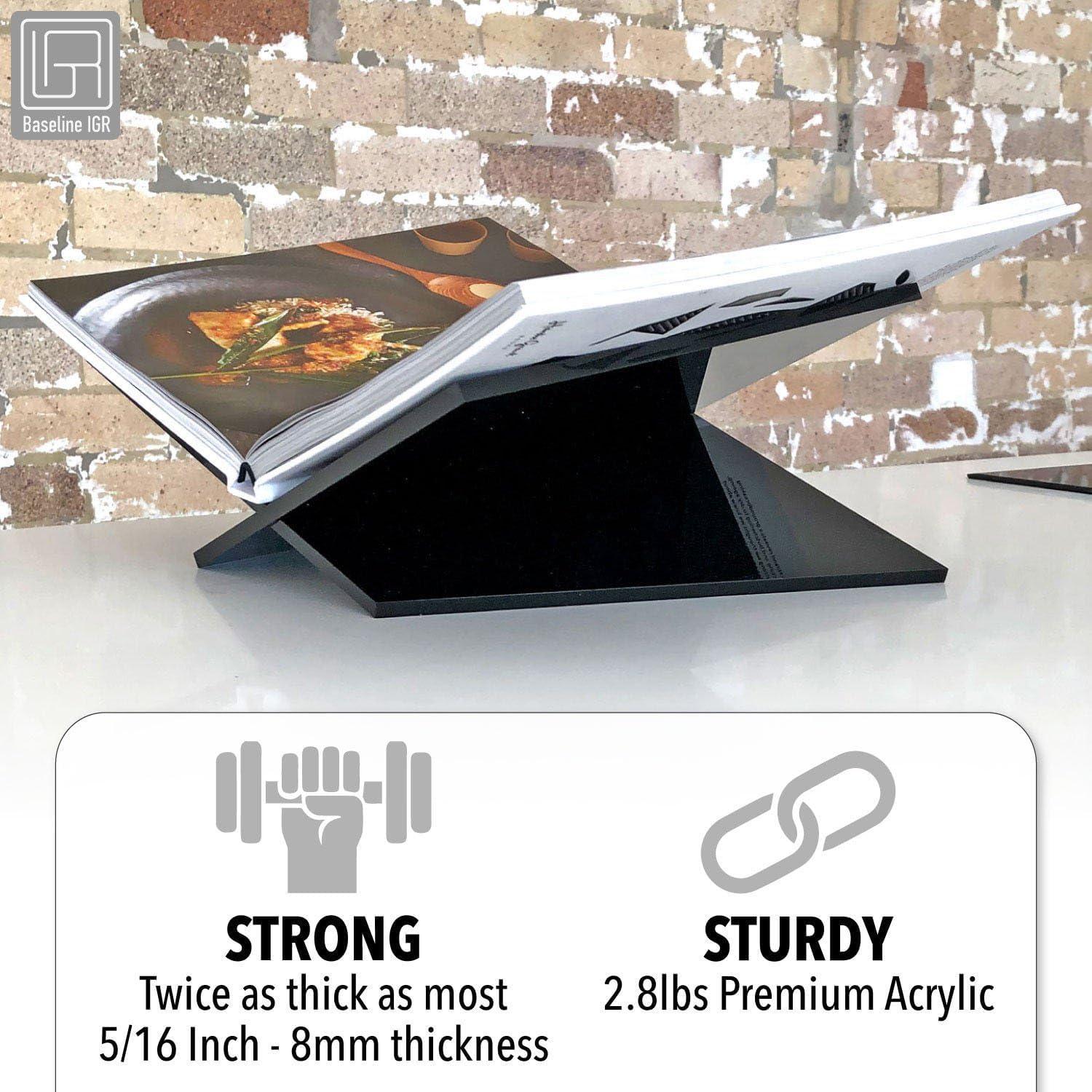 Soporte de Libros Acrílico Baseline IGR Grande Negro 32x24x14 cm