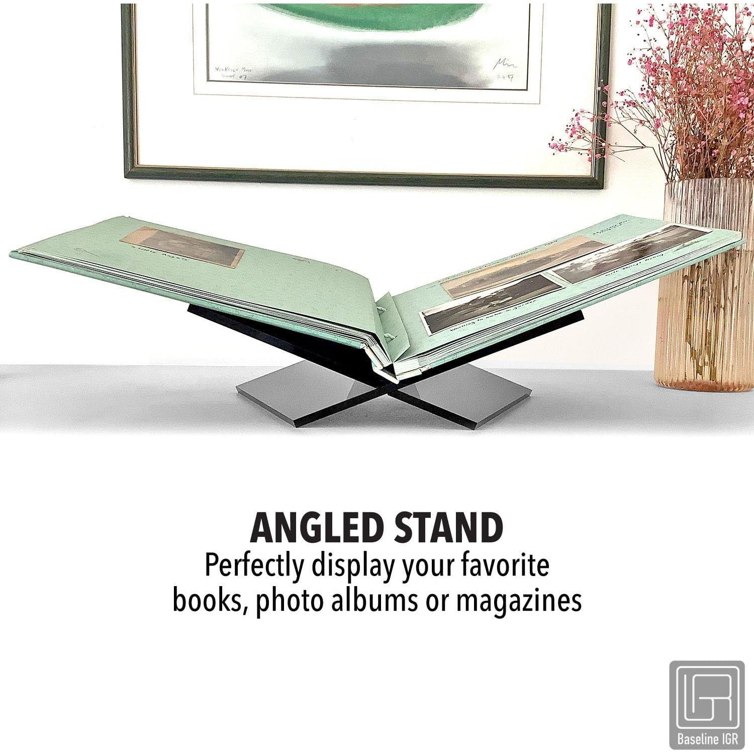 Soporte de Libros Acrílico Baseline IGR Grande Negro 32x24x14 cm