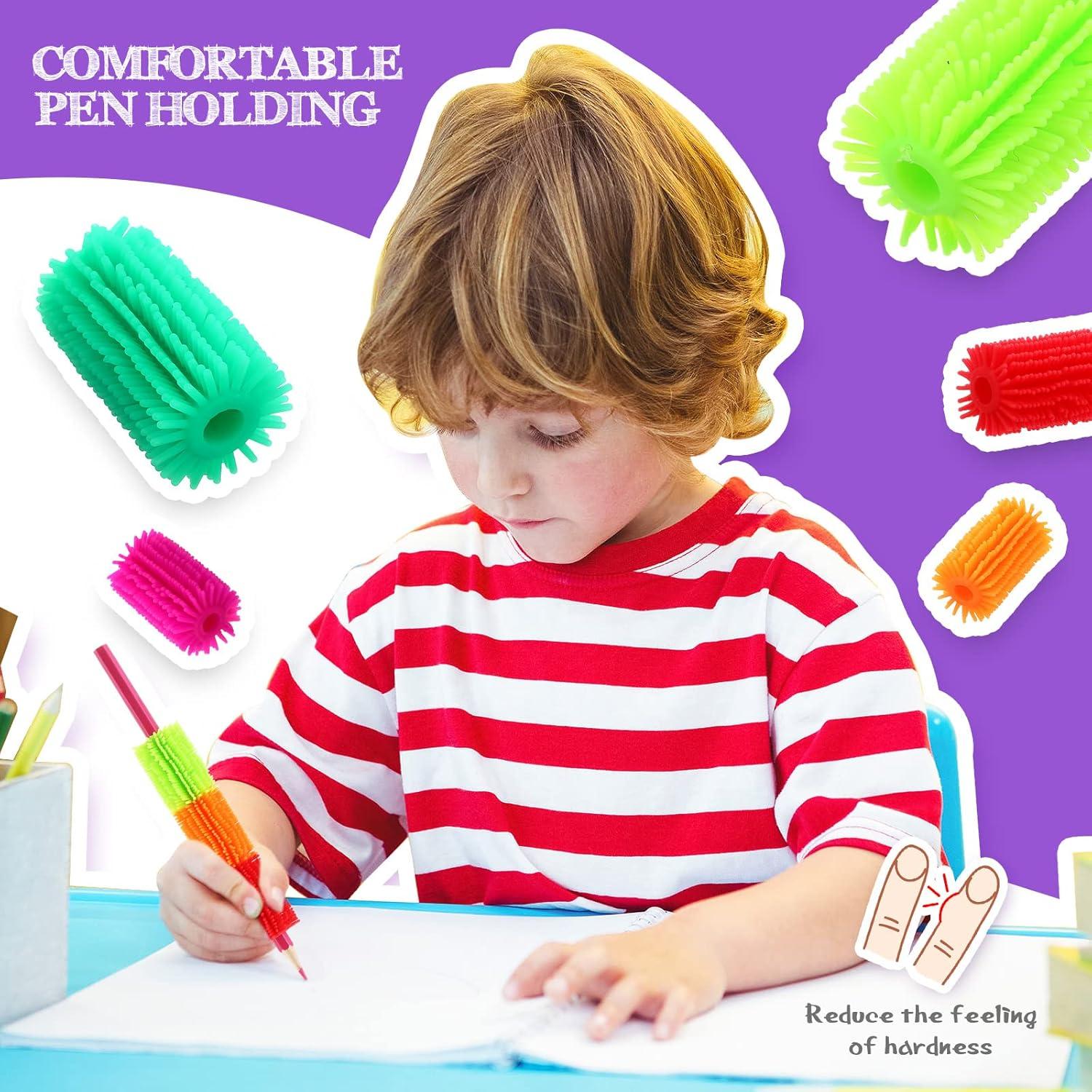 Chivao 25 Pcs Agarre Suave para Lápices de Silicona Colorido