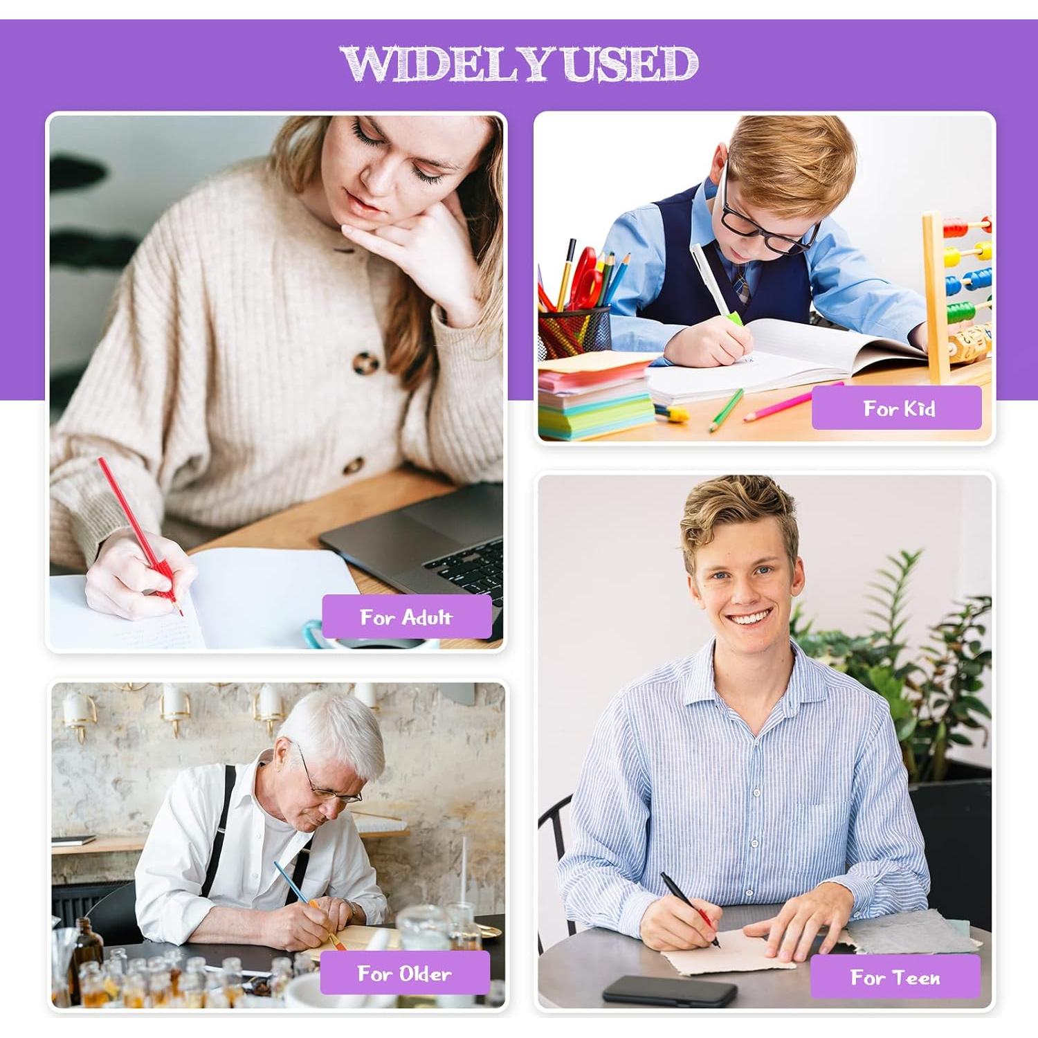 Chivao 25 Pcs Agarre Suave para Lápices de Silicona Colorido