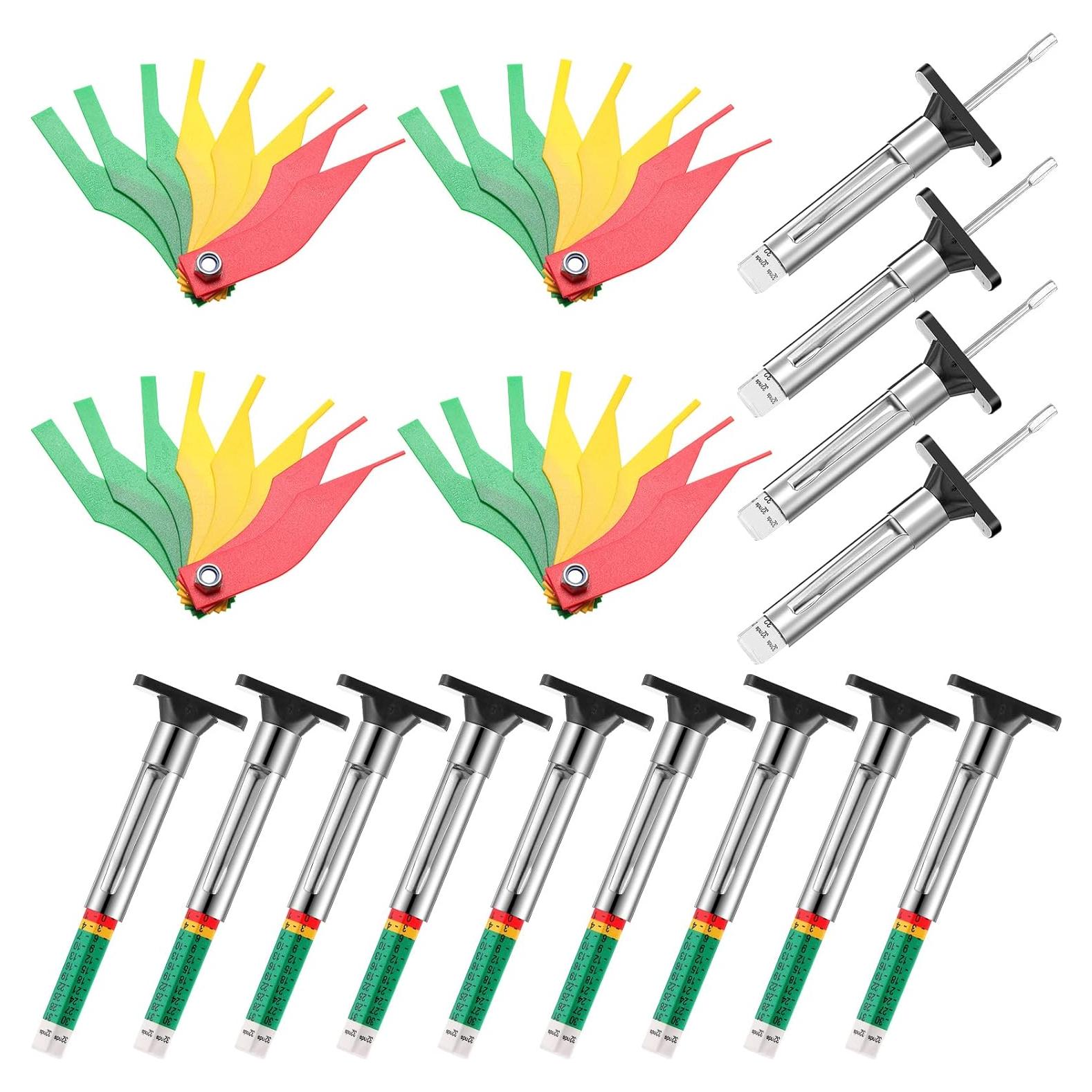 Juego de Medidores de Profundidad de Neumáticos y Freno Amylove - 15 Piezas