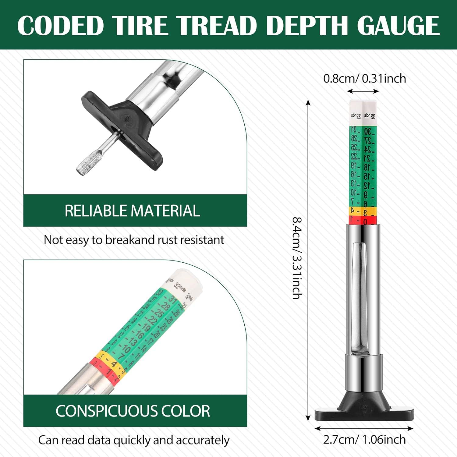 Juego de Medidores de Profundidad de Neumáticos y Freno Amylove - 15 Piezas