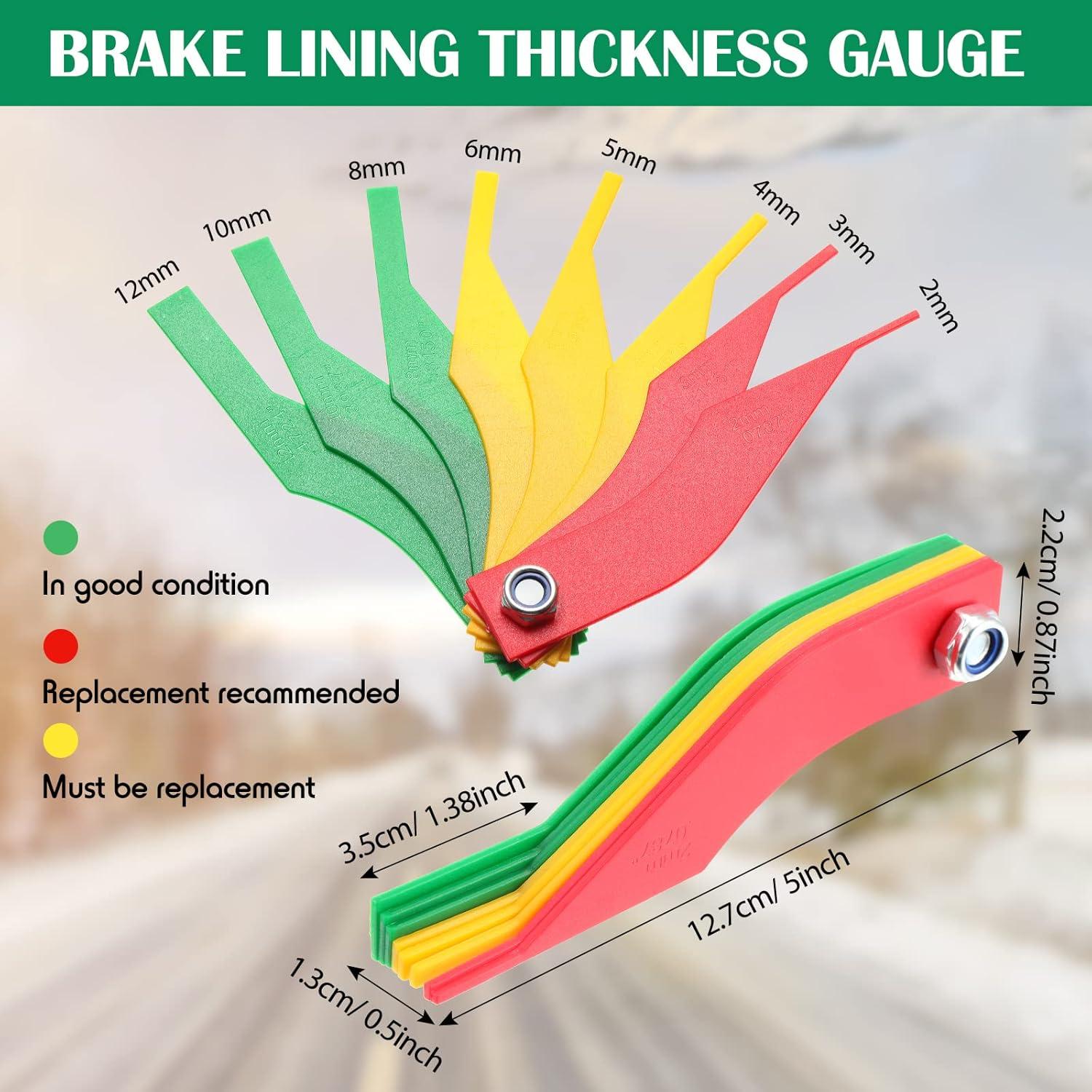 Juego de Medidores de Profundidad de Neumáticos y Freno Amylove - 15 Piezas