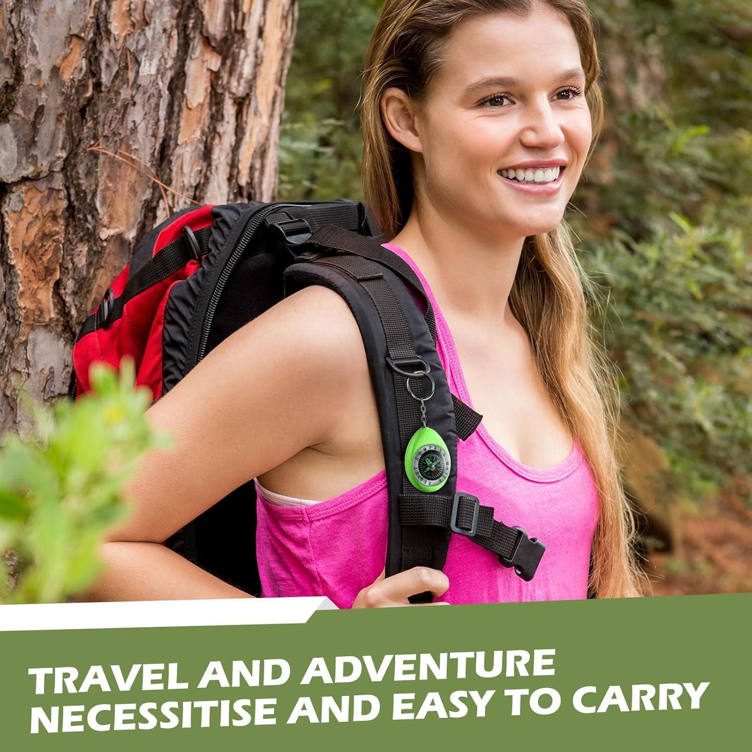 18 Mini Brújulas de Supervivencia Janinka para Niños Verde