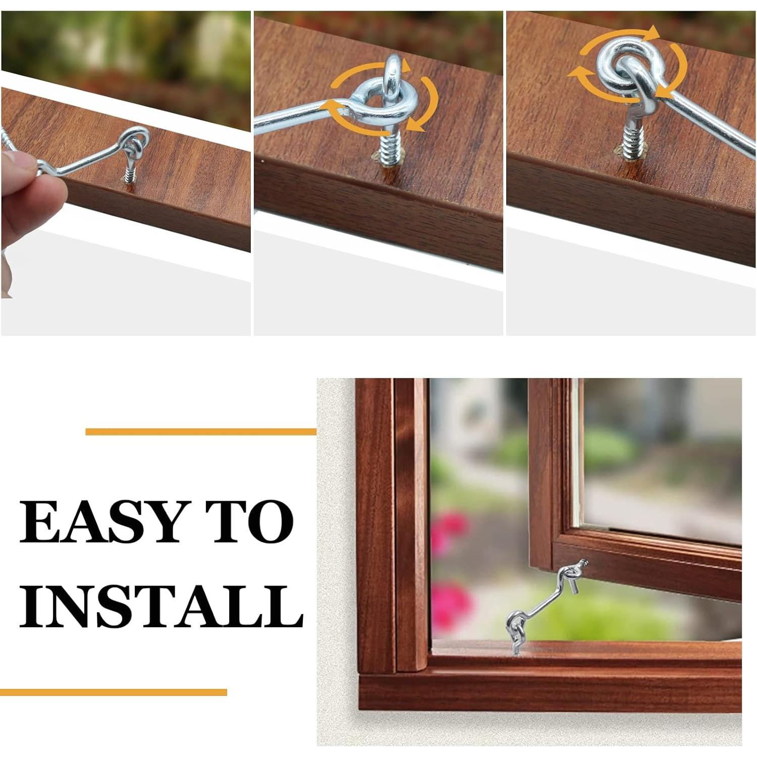 Cierre Ojo Giratorio Plateado Jersvimc 38mm - 8 Piezas