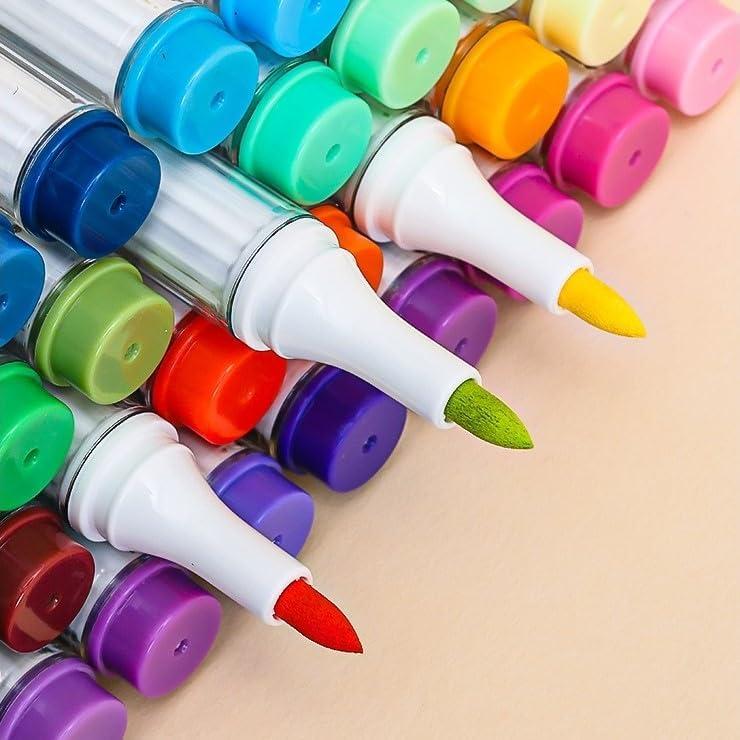 Marcadores Acrílicos Sharxart, 9 Colores con Punta de Pincel