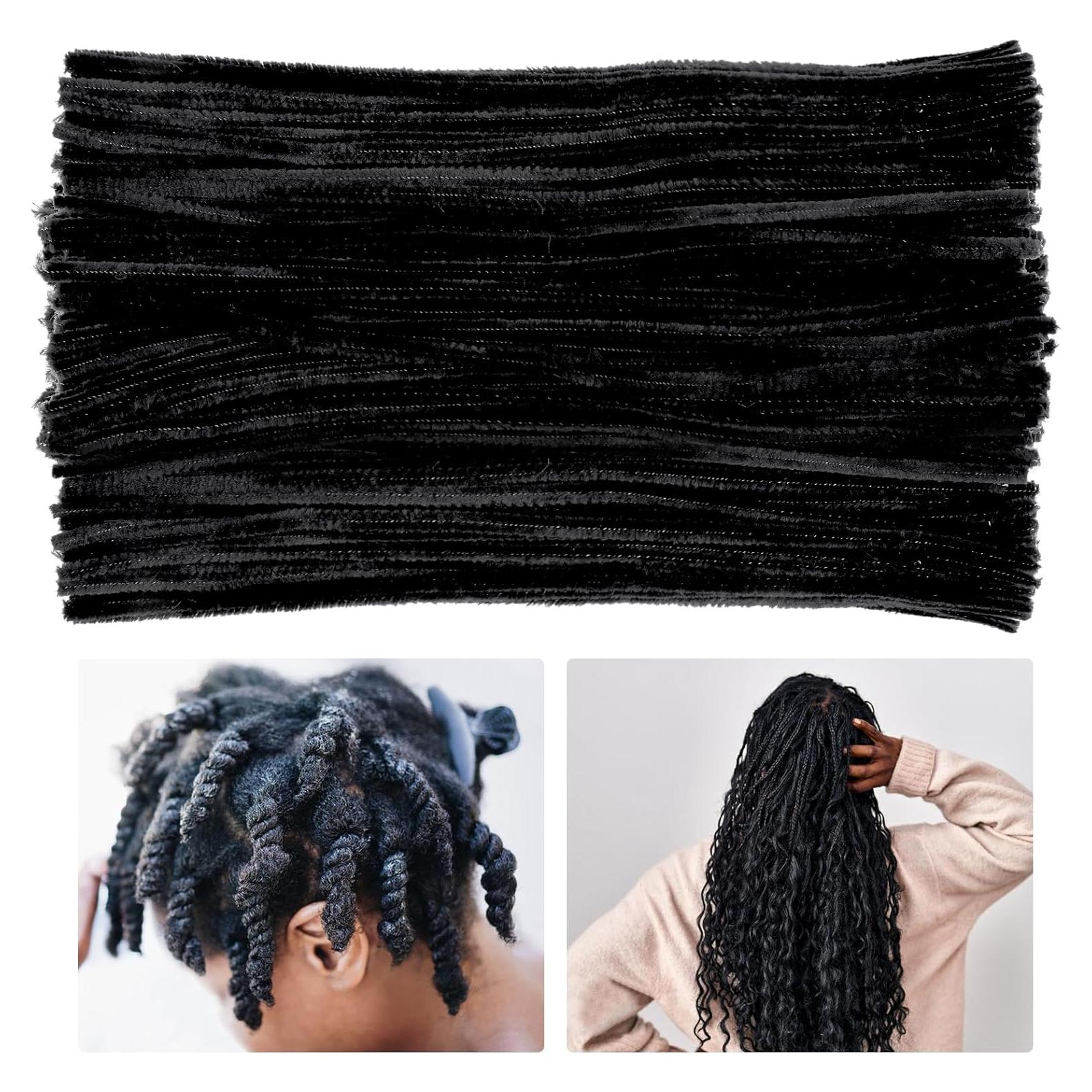 180 Limpiadores de Tubos Chenille Negros SHWAKK 30 cm Manualidades