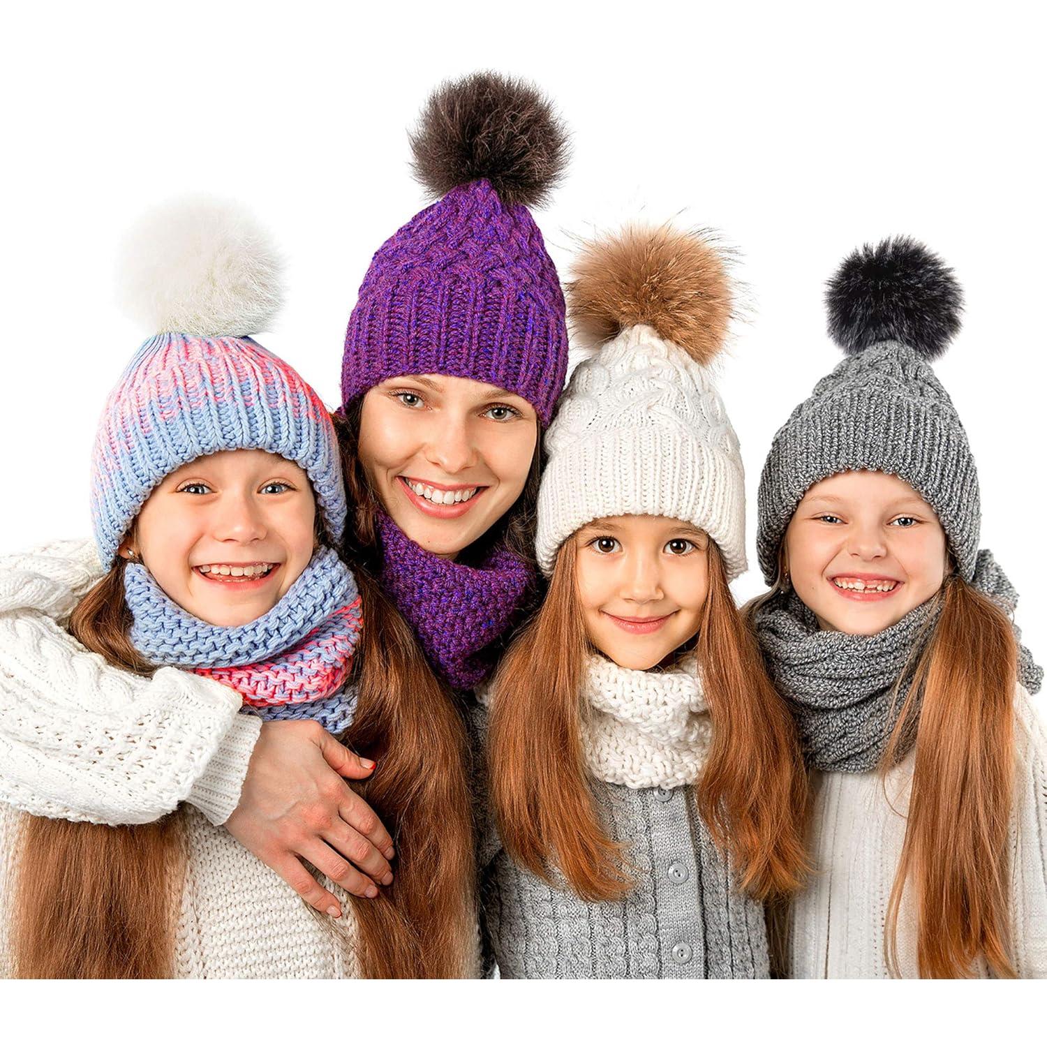 Pompones de Piel Sintética Tatuo 16 Piezas con Botón Presionable