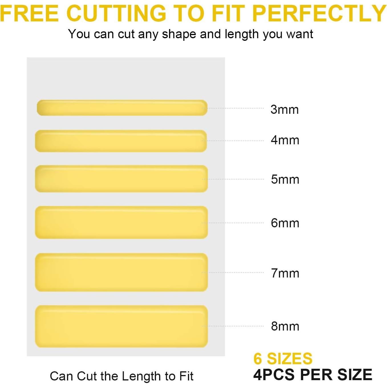 Ajustador de Tamaño de Anillo Feramox 48 PCS Silicona TPU