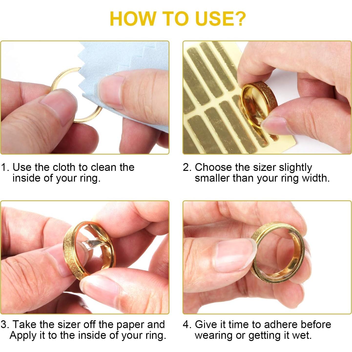 Ajustador de Tamaño de Anillo Feramox 48 PCS Silicona TPU