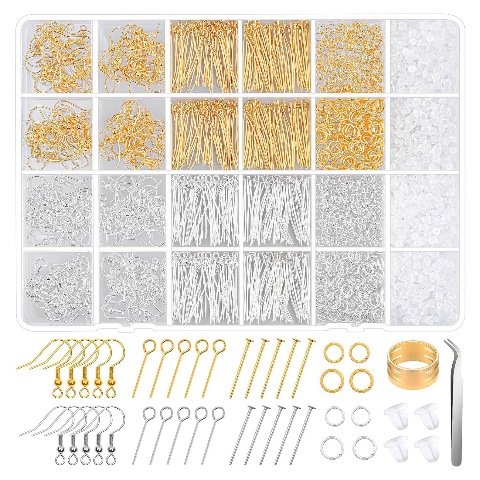 Kit de Fabricación de Pendientes Modacraft 2000 Piezas Hipoalergénico