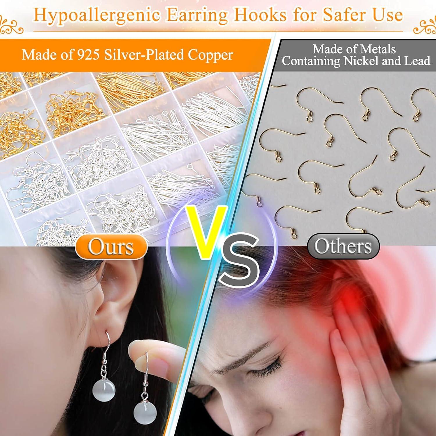 Kit de Fabricación de Pendientes Modacraft 2000 Piezas Hipoalergénico