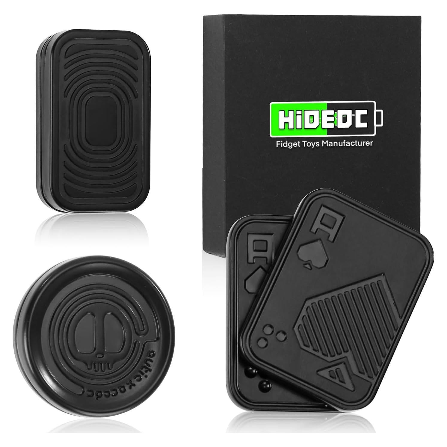 Paquete de Regalo Fidget HIDEDC - Juguetes Antiestrés Negro