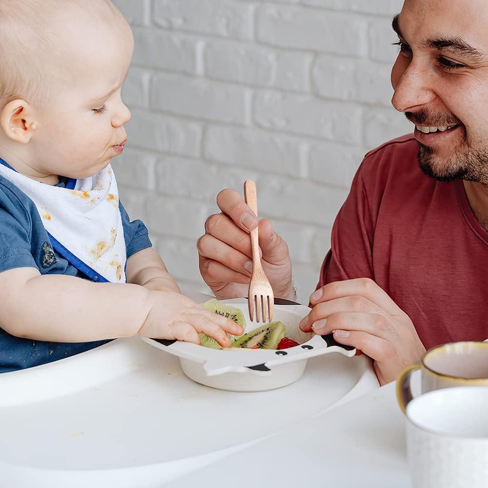 Set de Cubiertos de Madera para Niños YFWOOD - 4 Piezas