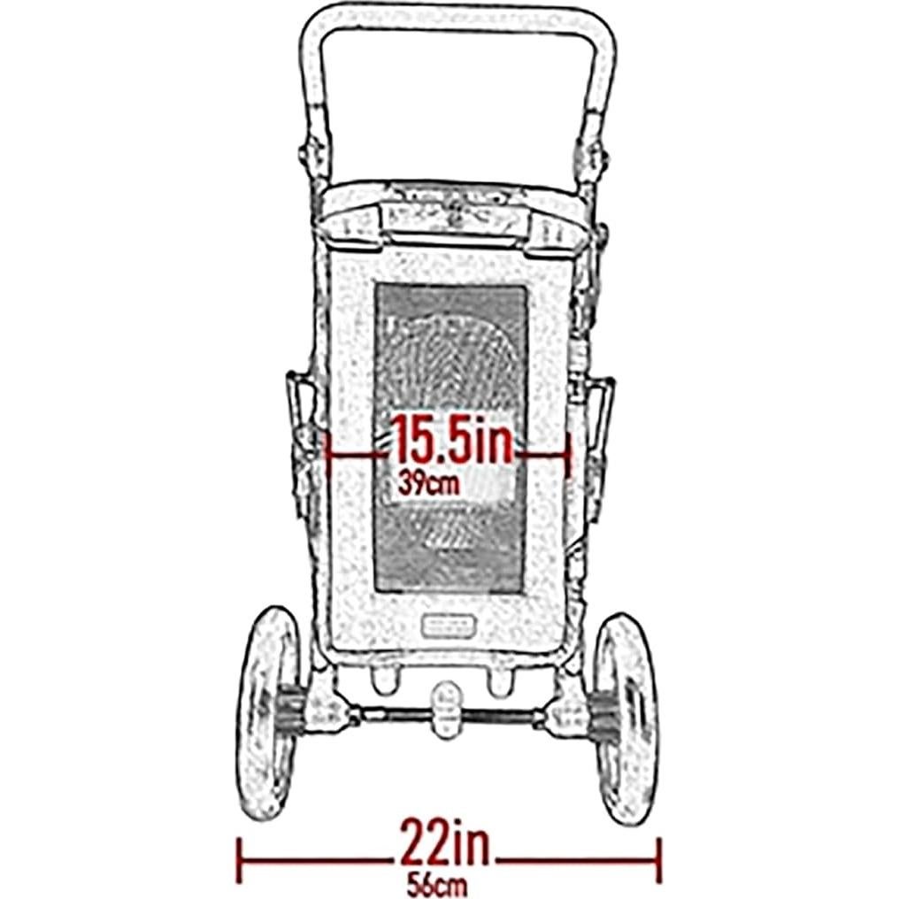 Carro de Mascotas Pet Gear NO-ZIP Cereza para Perros y Gatos