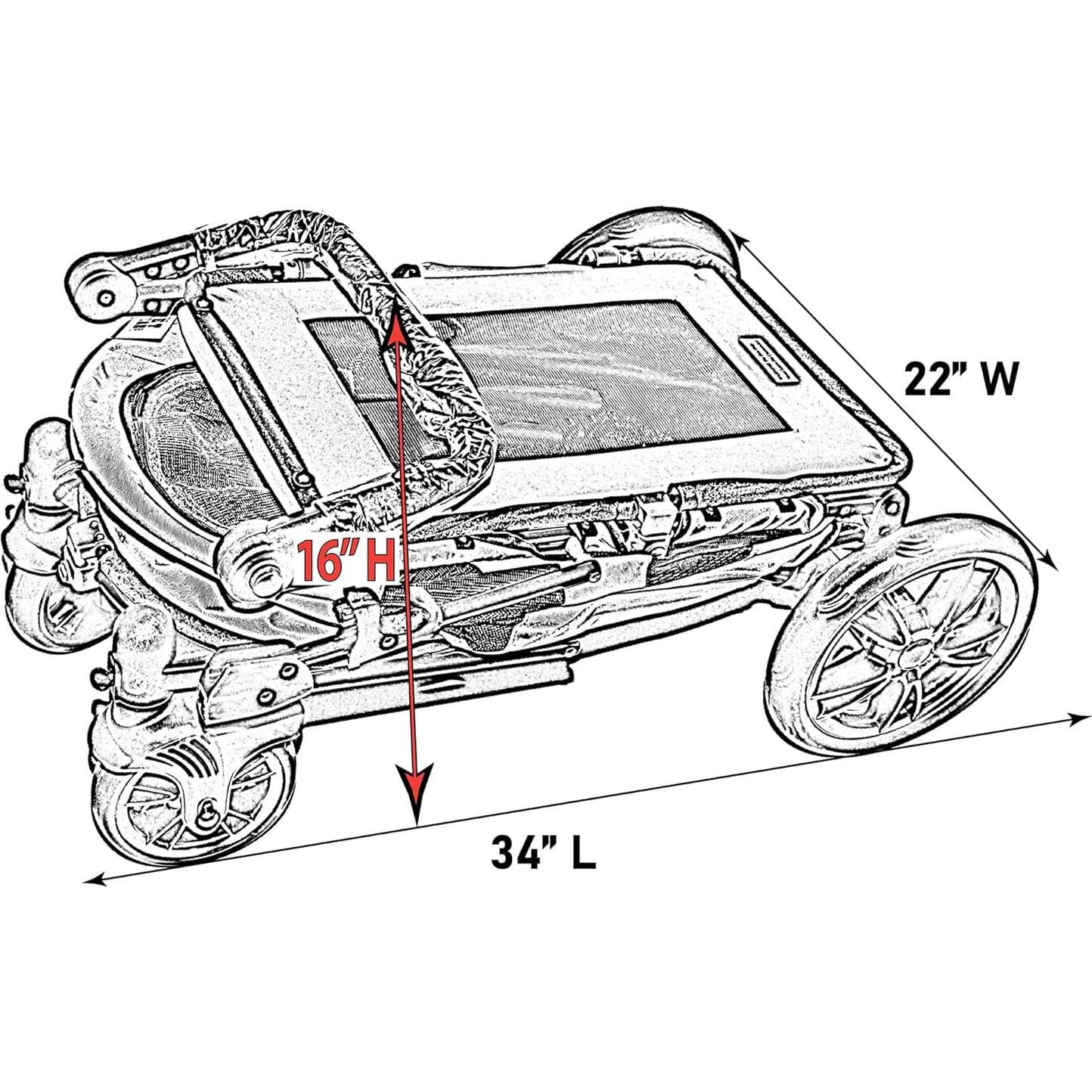 Carro de Mascotas Pet Gear NO-ZIP Cereza para Perros y Gatos