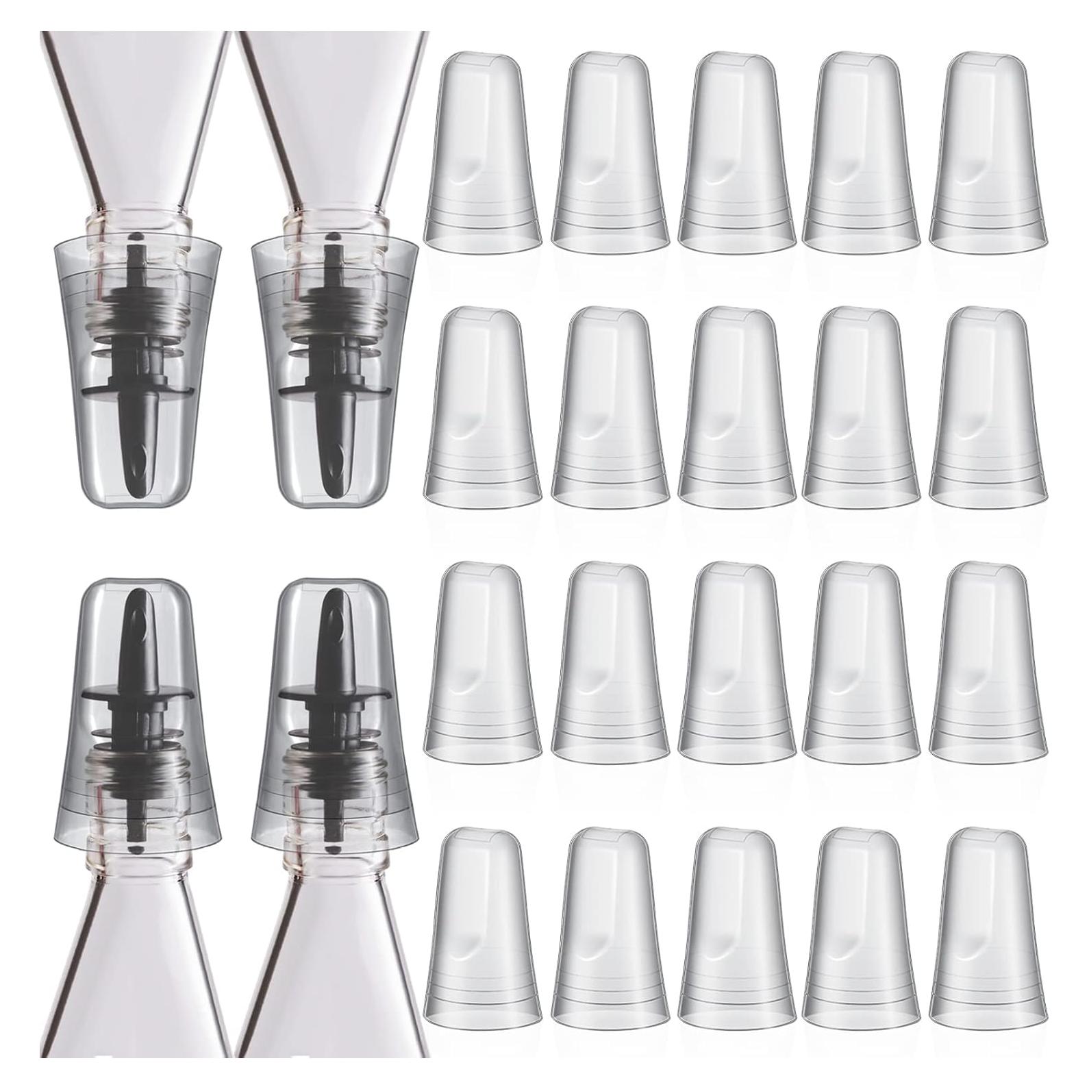Chengu 24 Tapas de Botellas de Licor Transparentes para Cocina