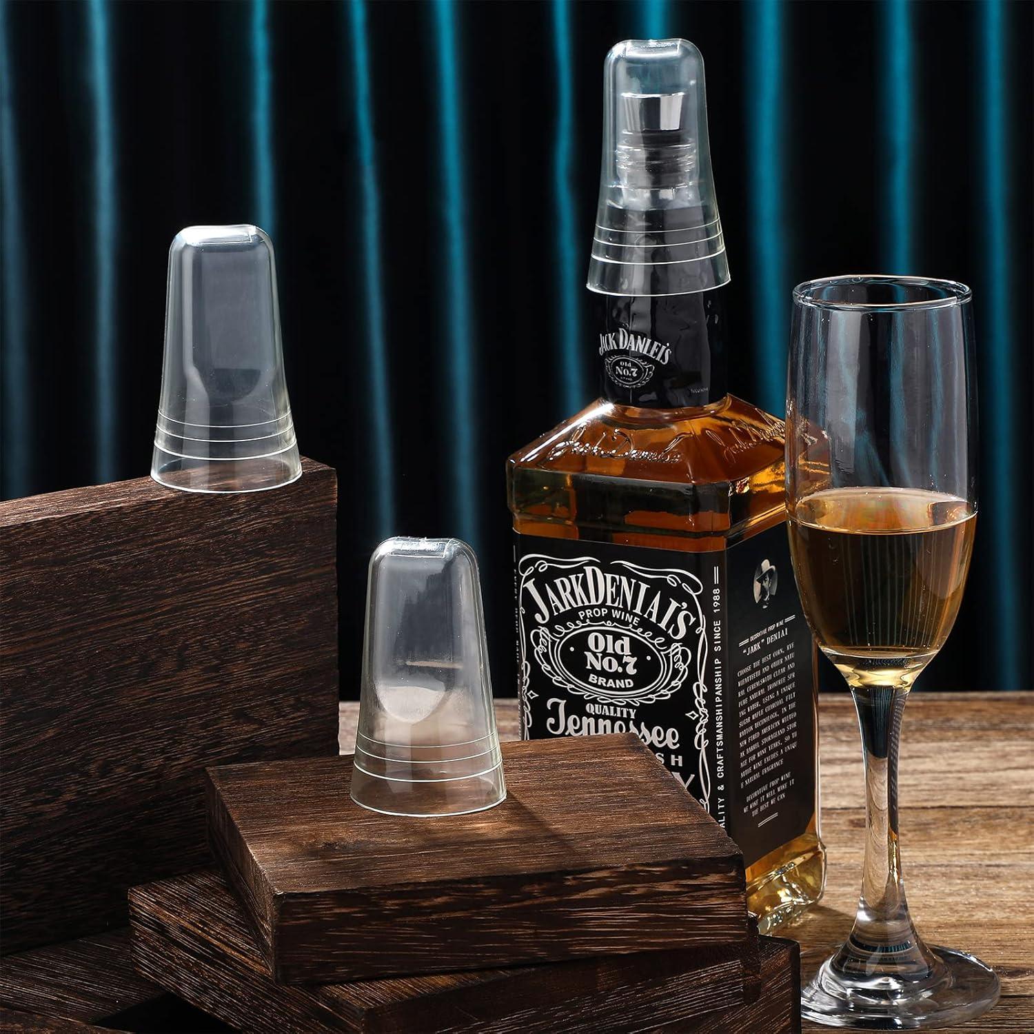 Chengu 24 Tapas de Botellas de Licor Transparentes para Cocina