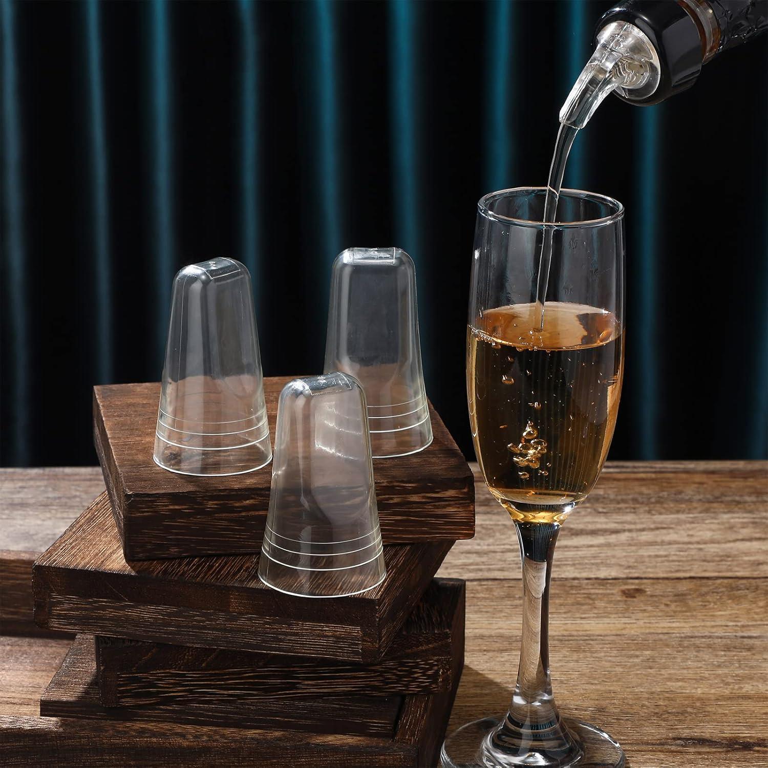 Chengu 24 Tapas de Botellas de Licor Transparentes para Cocina