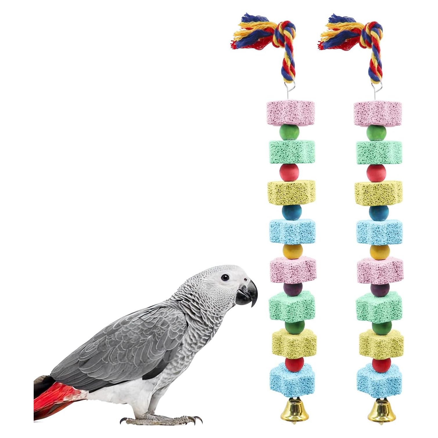 Paquete de 2 Juguetes para Masticar Aves Dnoifne 35 CM