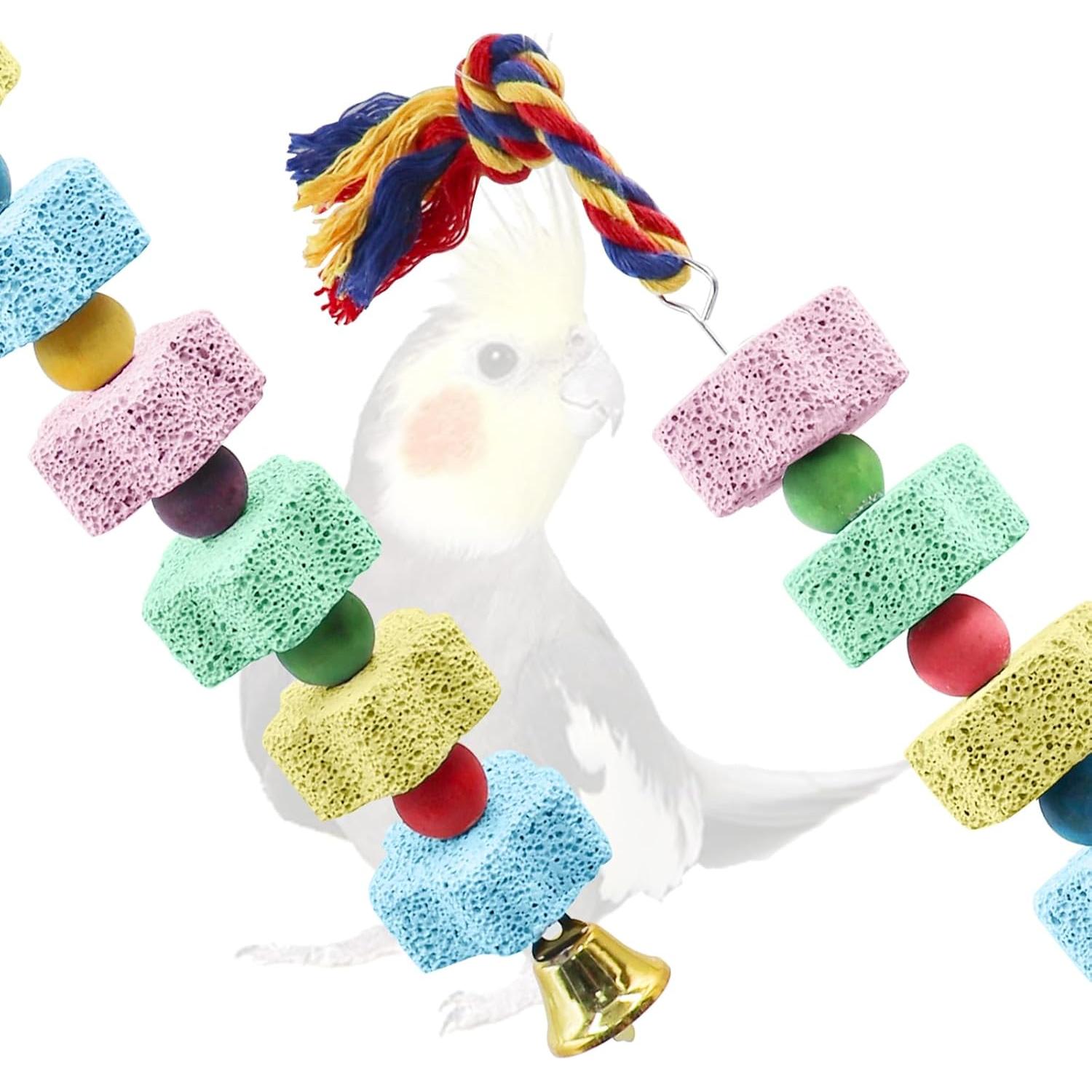 Paquete de 2 Juguetes para Masticar Aves Dnoifne 35 CM