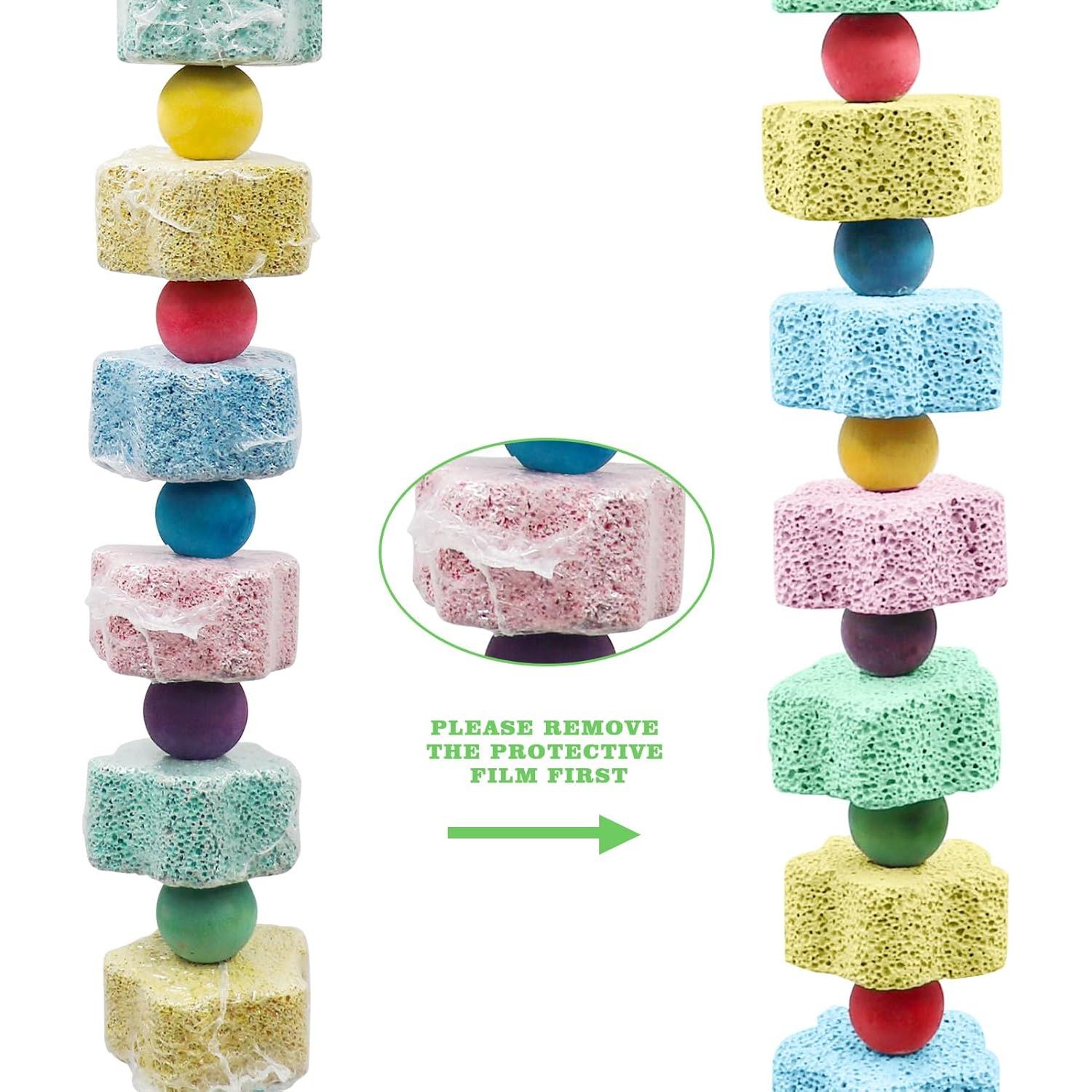 Paquete de 2 Juguetes para Masticar Aves Dnoifne 35 CM