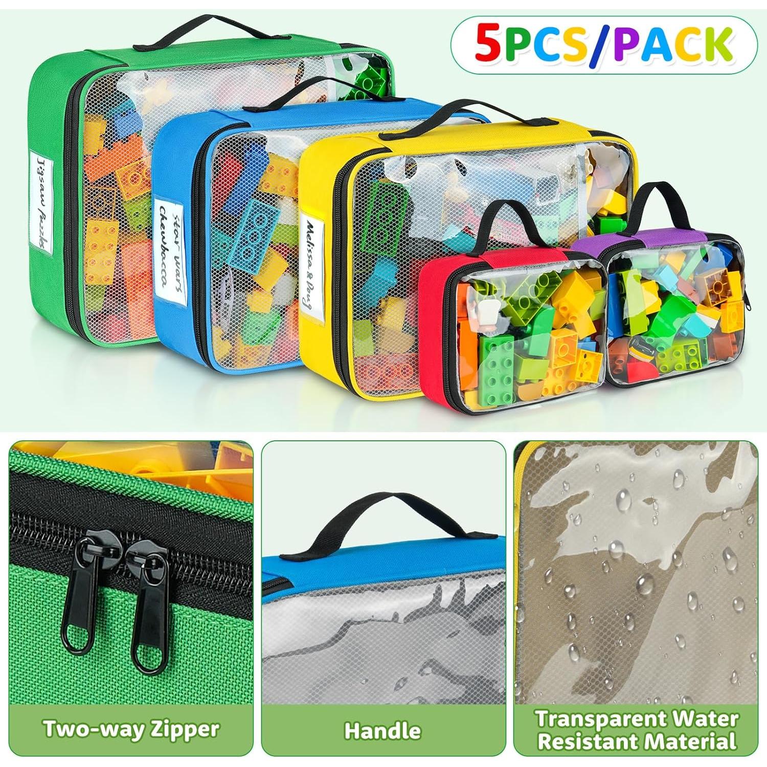 Bolsas de Almacenamiento de Juguetes ZIOZERTT 5 Pcs Multicolor