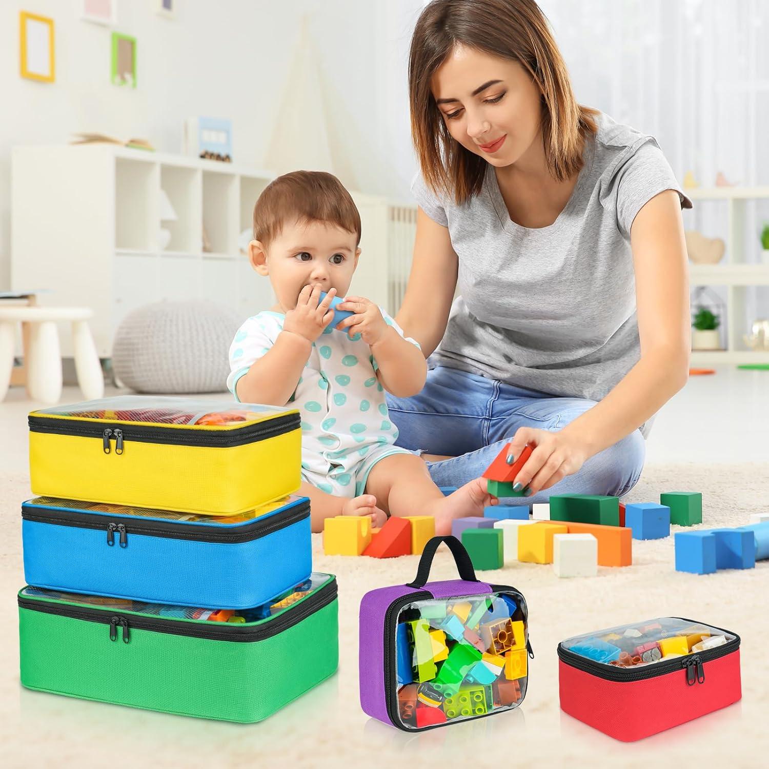 Bolsas de Almacenamiento de Juguetes ZIOZERTT 5 Pcs Multicolor