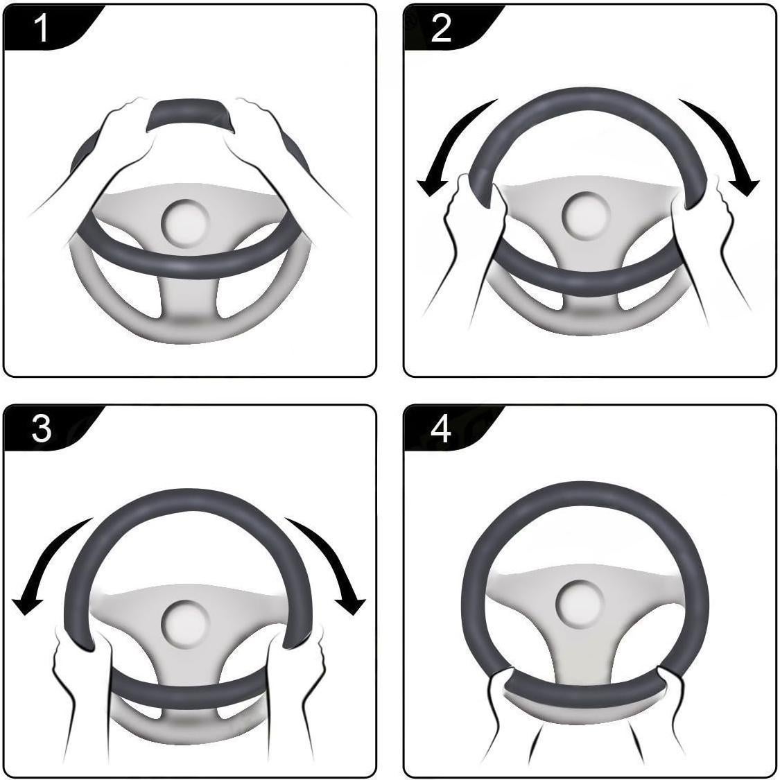 Cubierta de Volante Suave WJMZ Forma D 37-38 cm Negra