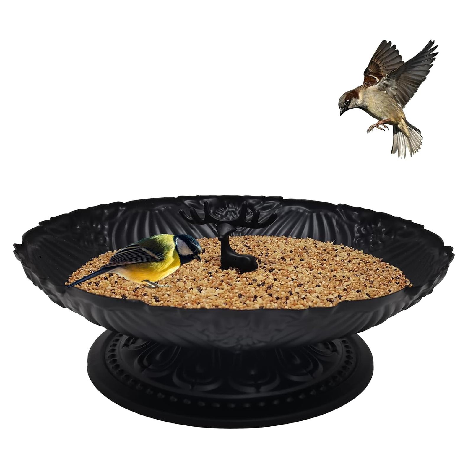 Comedero para Aves de Tierra Manlikamu 27.94 cm Metal Jardín