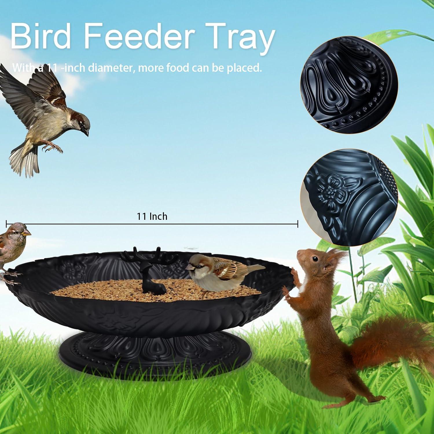 Comedero para Aves de Tierra Manlikamu 27.94 cm Metal Jardín