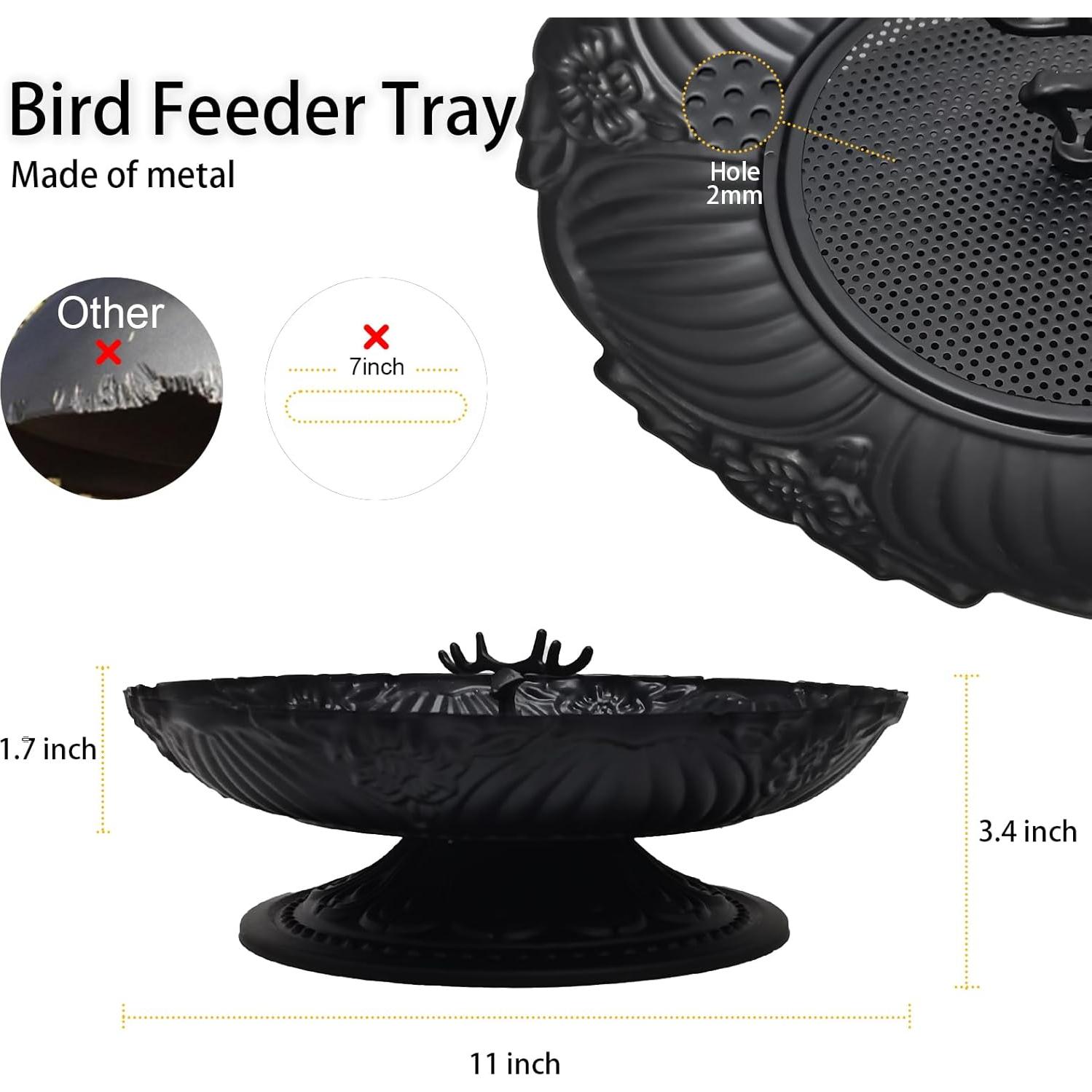 Comedero para Aves de Tierra Manlikamu 27.94 cm Metal Jardín