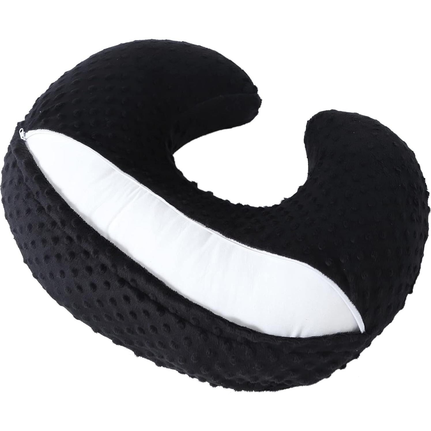 Almohada de Lactancia DONOMILO Semicircular Negra 55.88x44.96cm