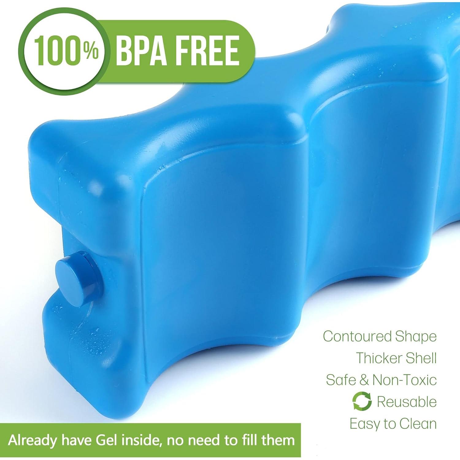 Paquete de Hielo Reutilizable LotFancy 2-Pack Azul 525g