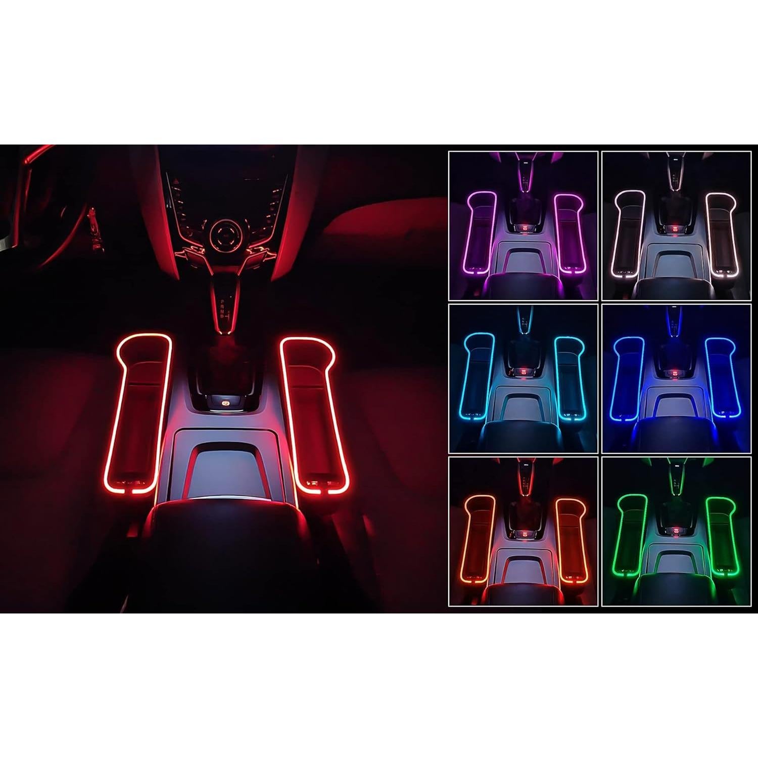 Organizador de Asiento de Coche Keketuohai con Luz LED y Cargador USB