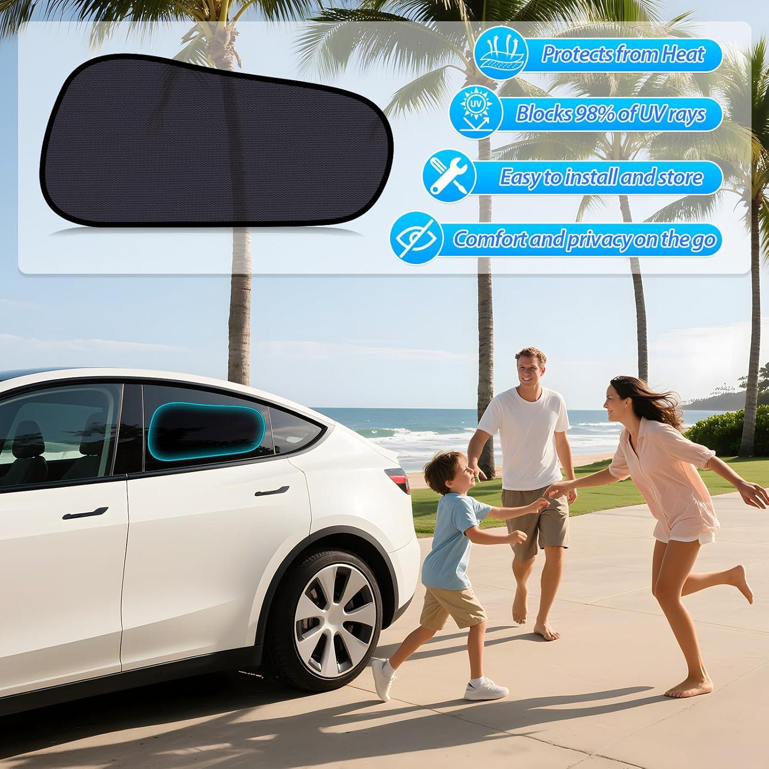 Sombrilla Semitransparente ZATOOTO para Ventana Tesla Model Y