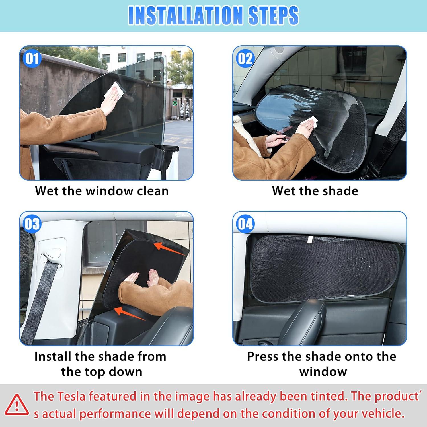 Sombrilla Semitransparente ZATOOTO para Ventana Tesla Model Y